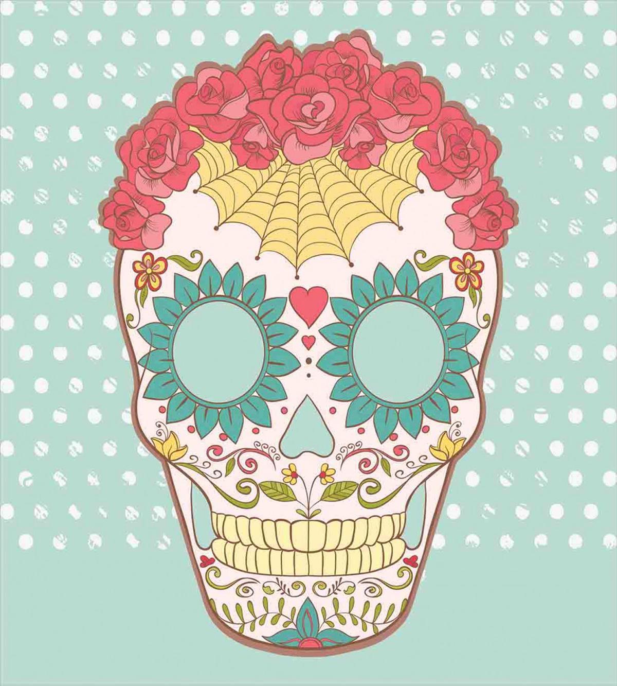 Floral Lady Skull — Pattern