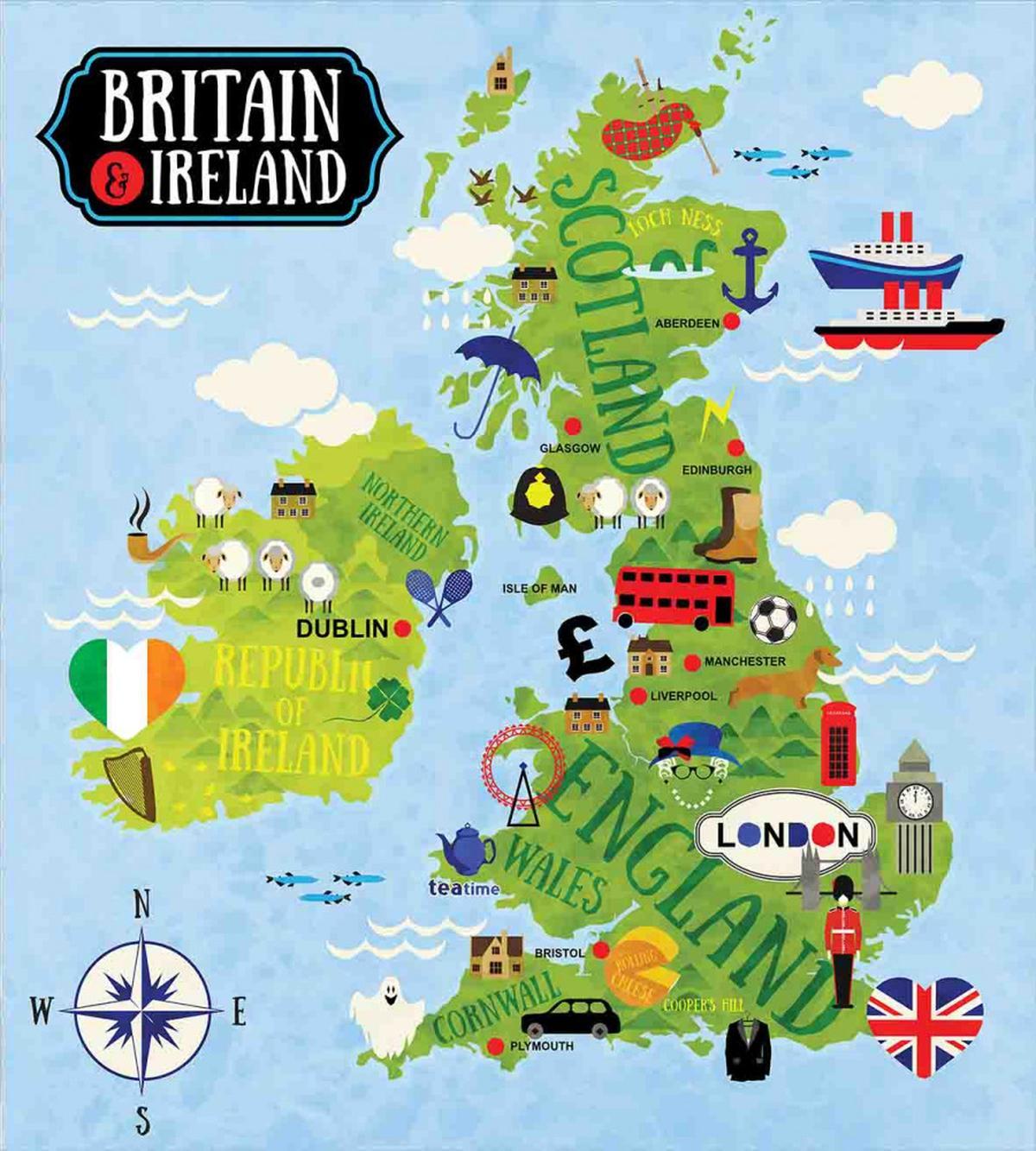 Maps of Britain Ireland — Pattern