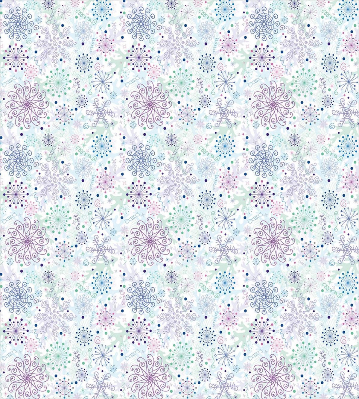 Pastel Snowflakes Joyful — Pattern