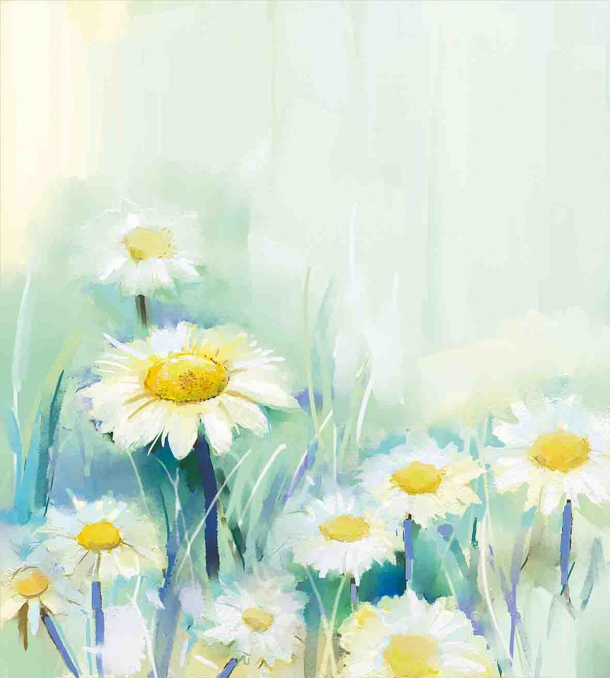 Daisy Flower Field Art — Pattern
