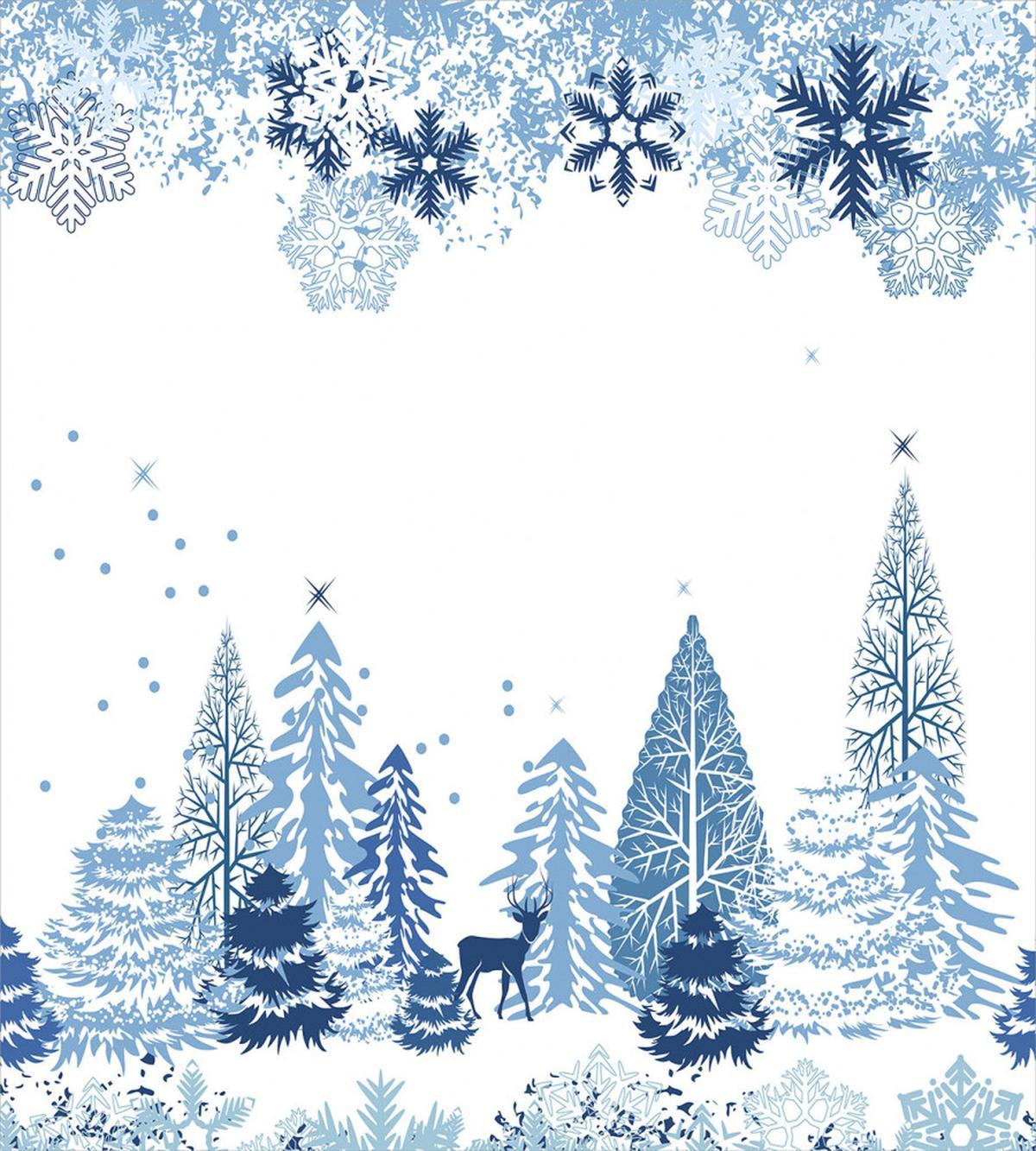 Deer Pine Trees Xmas — Pattern
