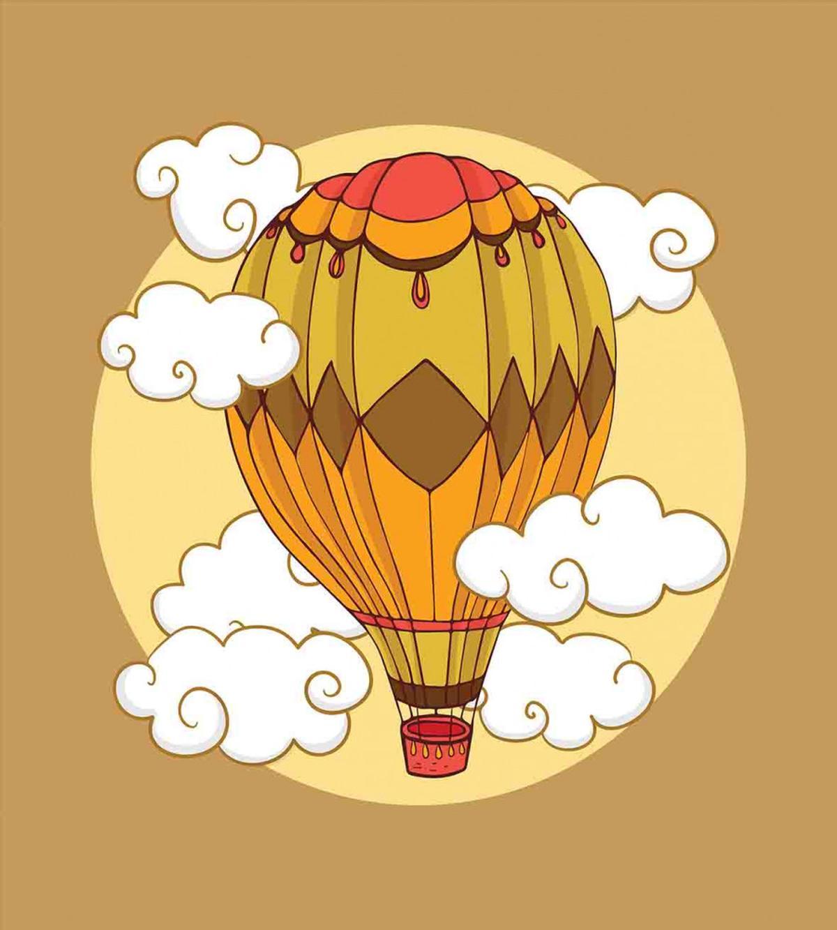 Hot Air Balloon Retro — Pattern