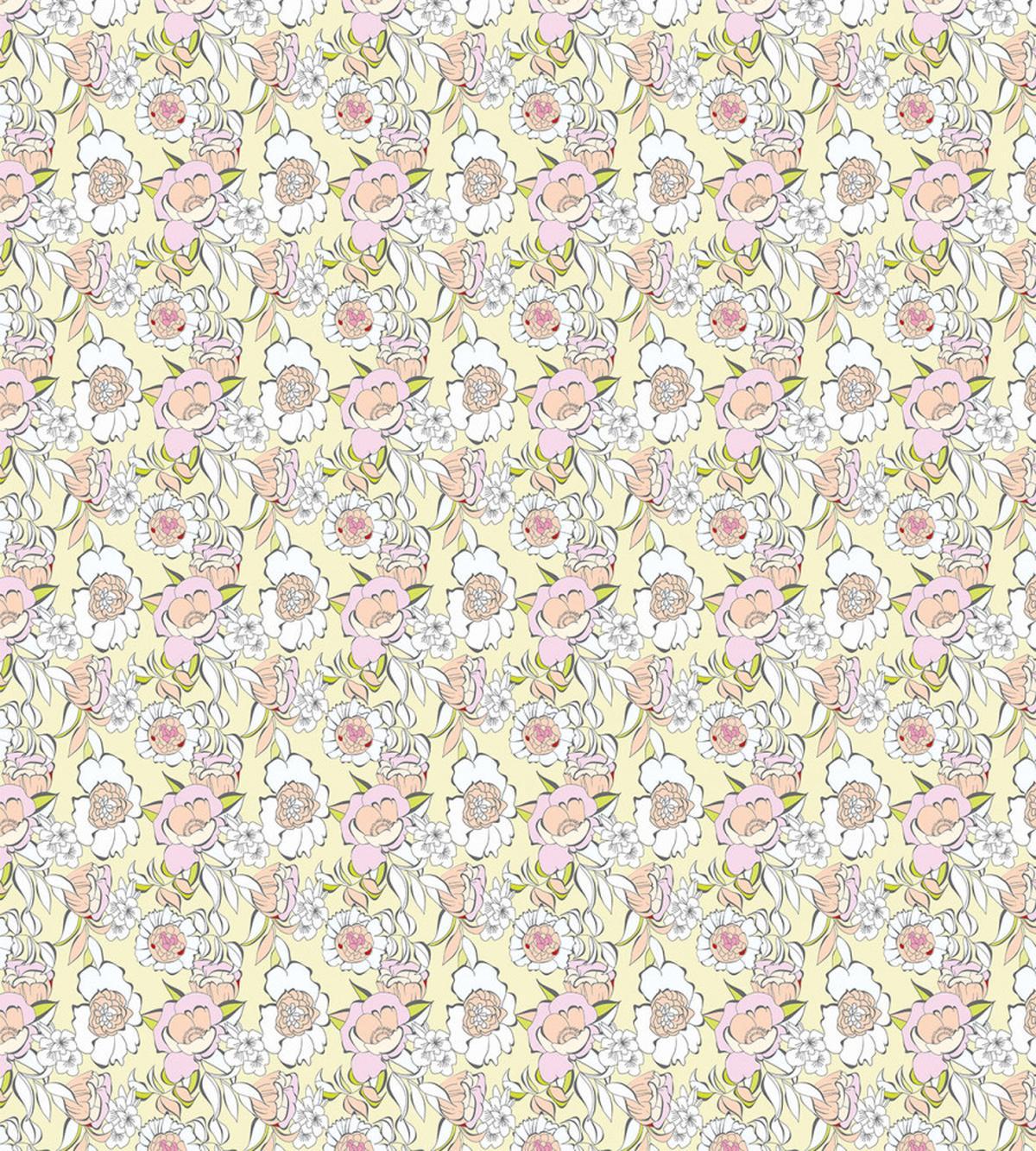 Pastel Tones Flowers Romance — Pattern
