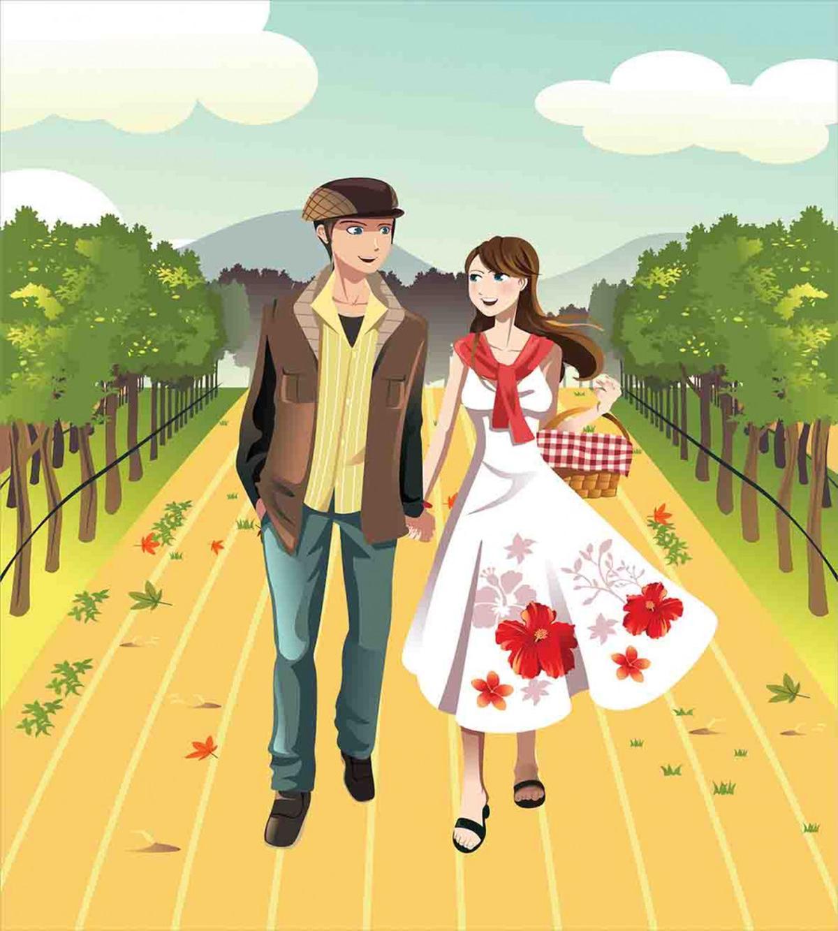 Couple in Vineyard — Pattern