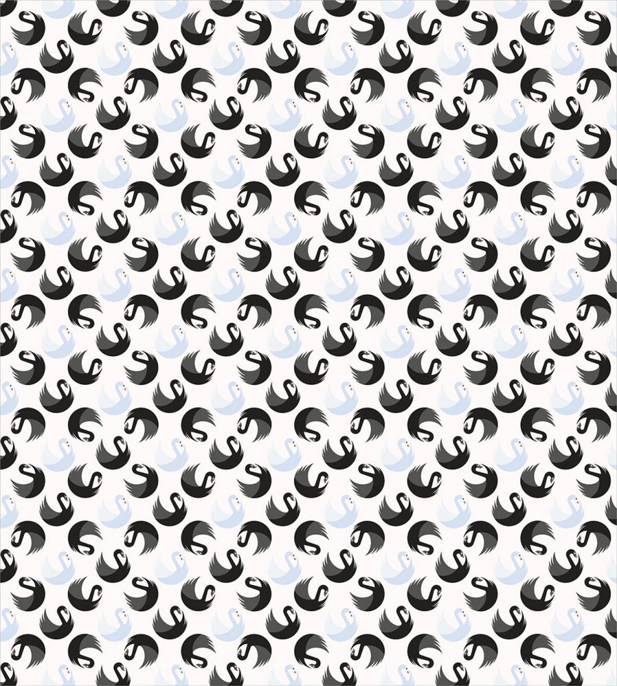 White and Black Aquatic Bird — Pattern