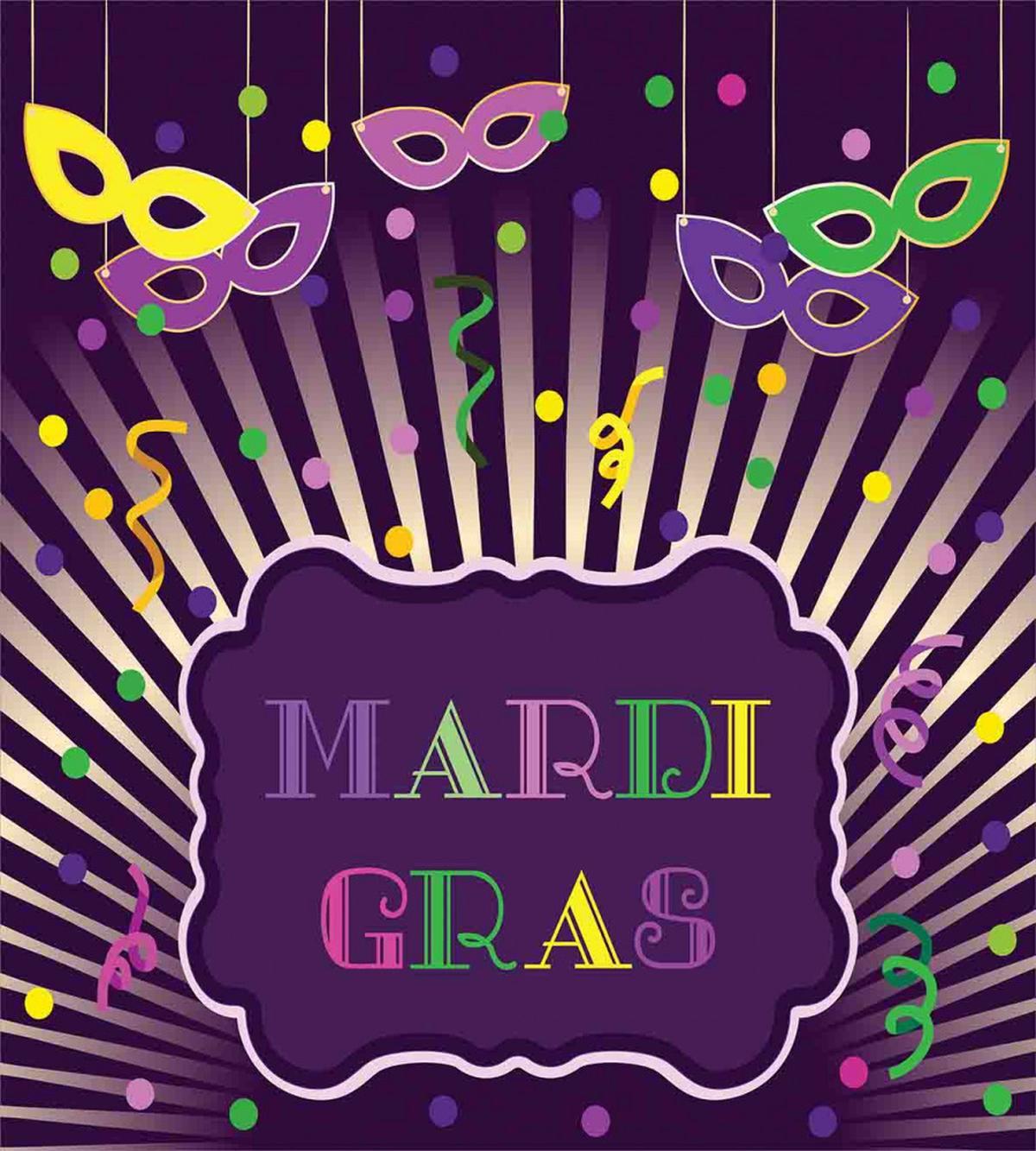 Mardi Gras Cartoon — Pattern