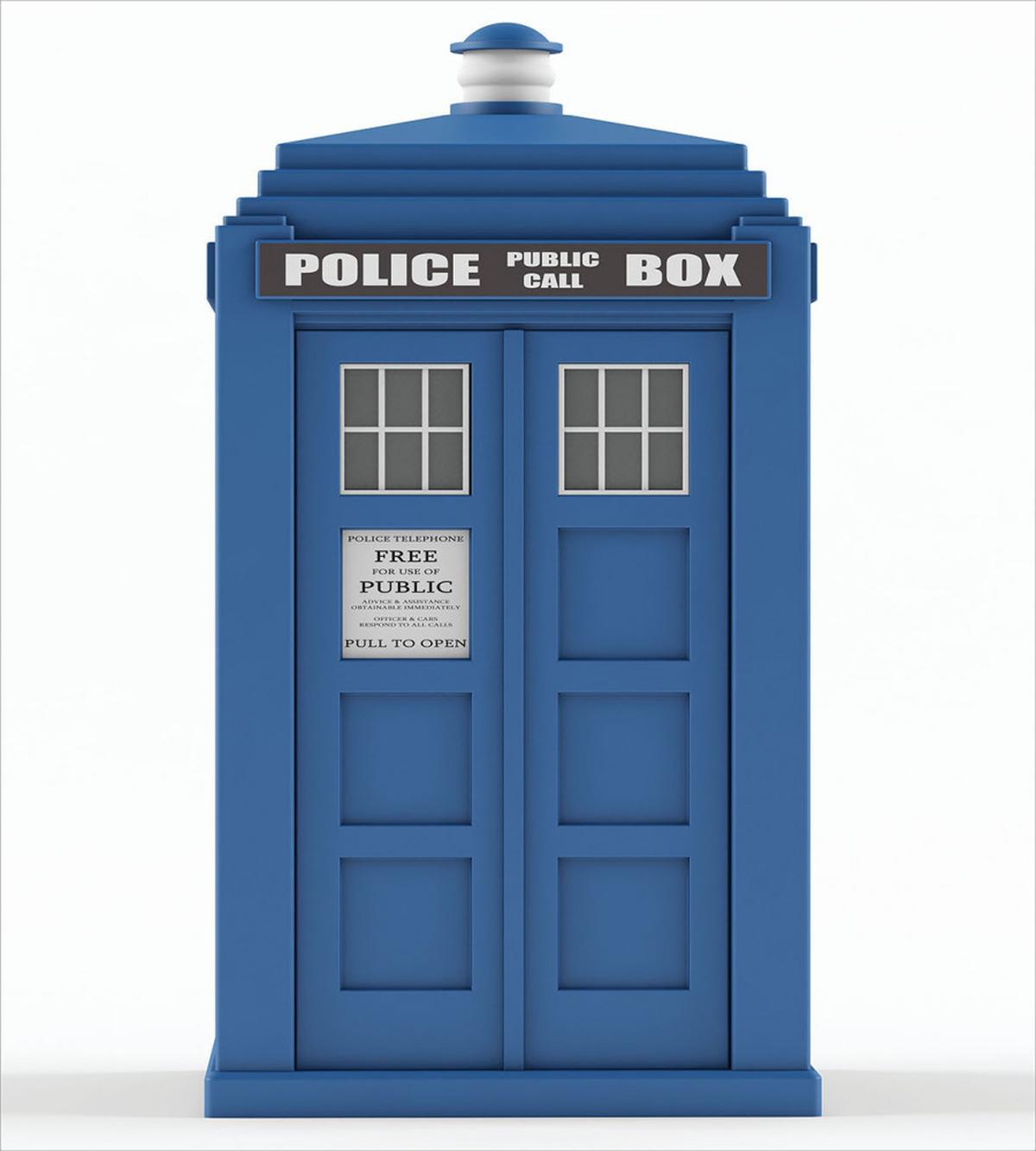Abstract Blue Phone Box — Pattern