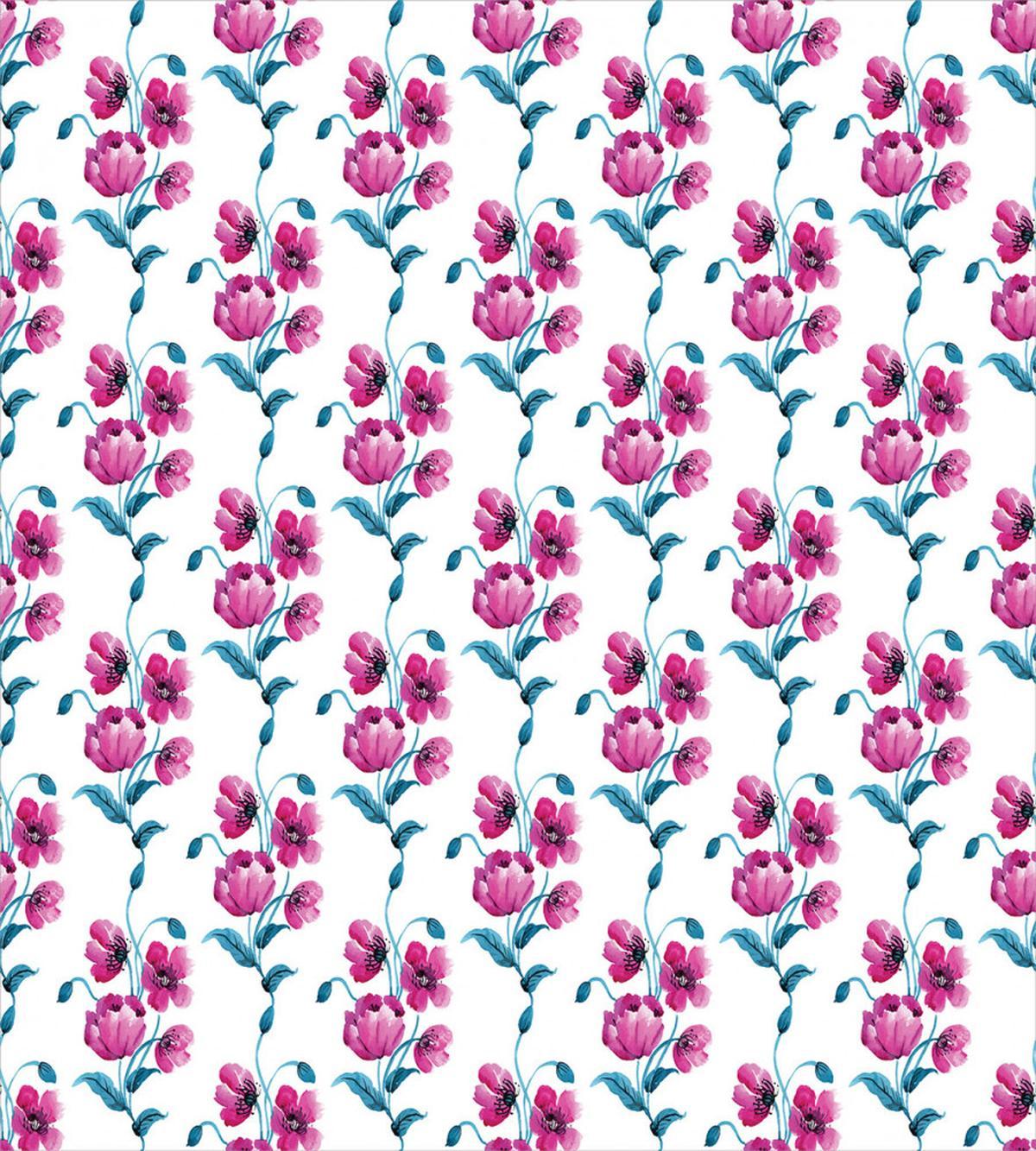 Poppies Leaves Buds — Pattern