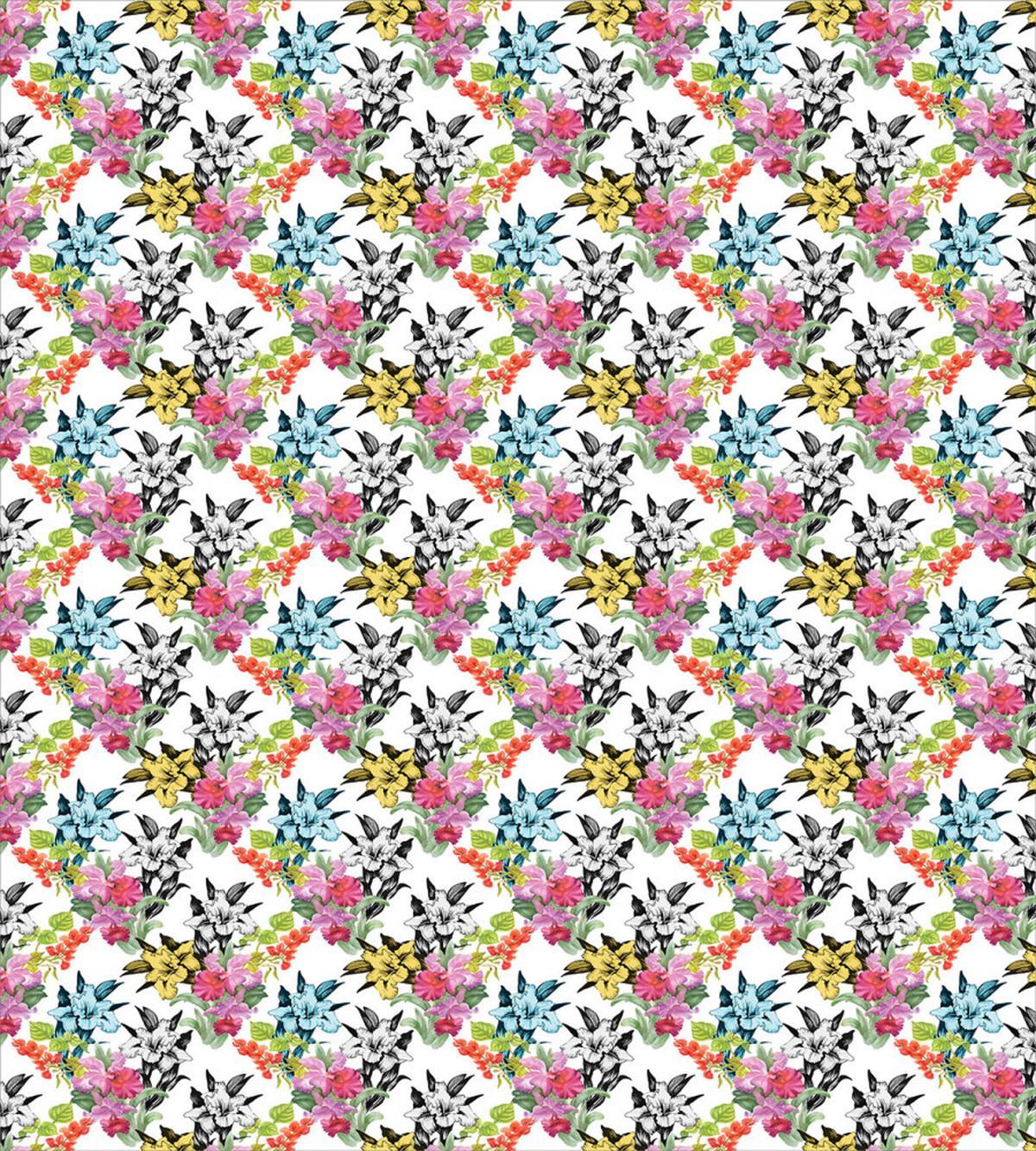 Tropical Colorful Daffodils — Pattern