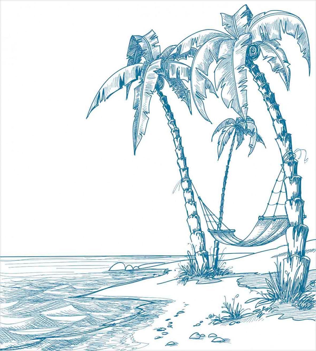 Palm Trees at Beach — Pattern