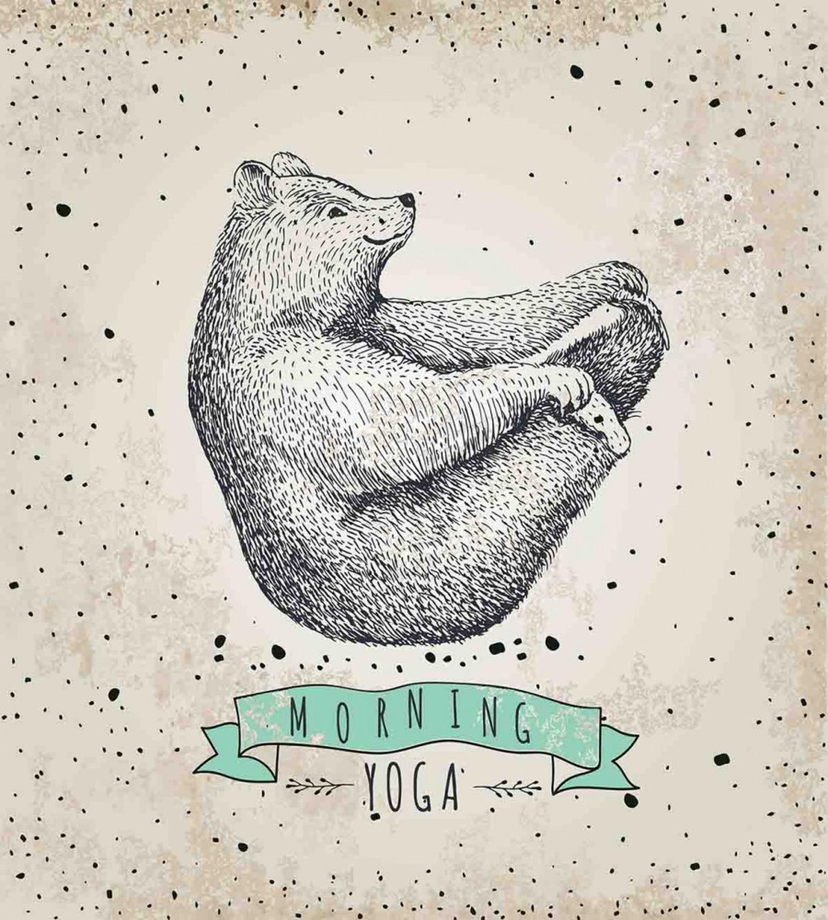 Meditating Bear Calm Life — Pattern
