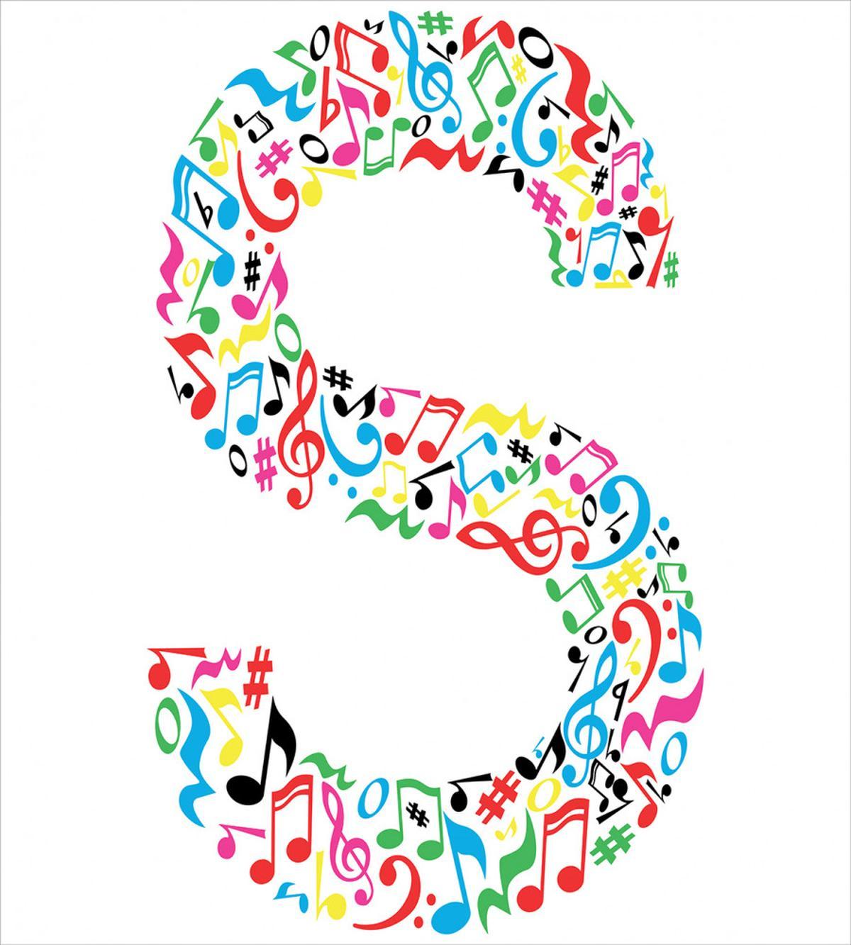 S with Musical Pattern — Pattern