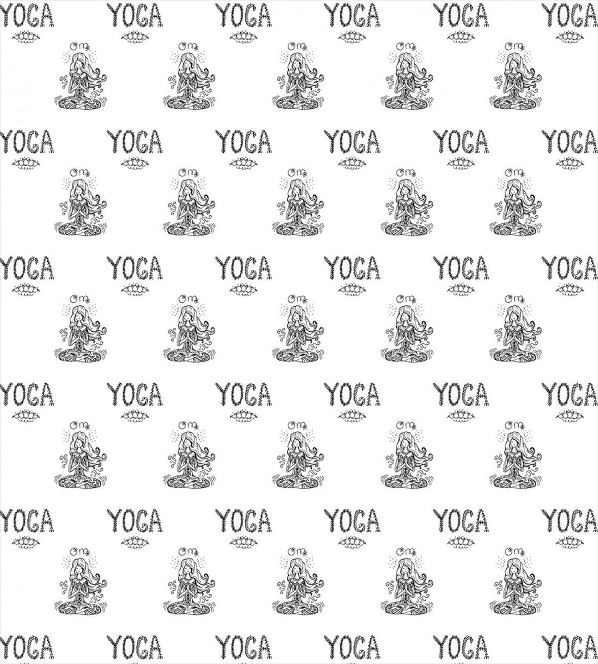 Girl in Lotus Pose Asia — Pattern