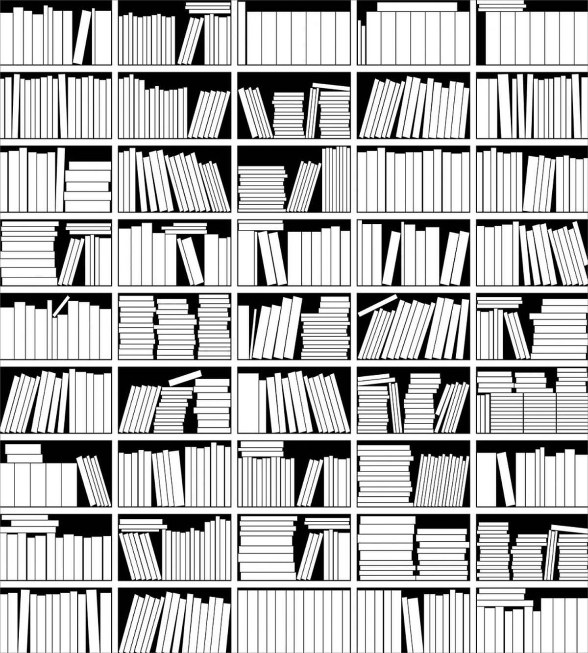 Monochromatic Bookshelves — Pattern