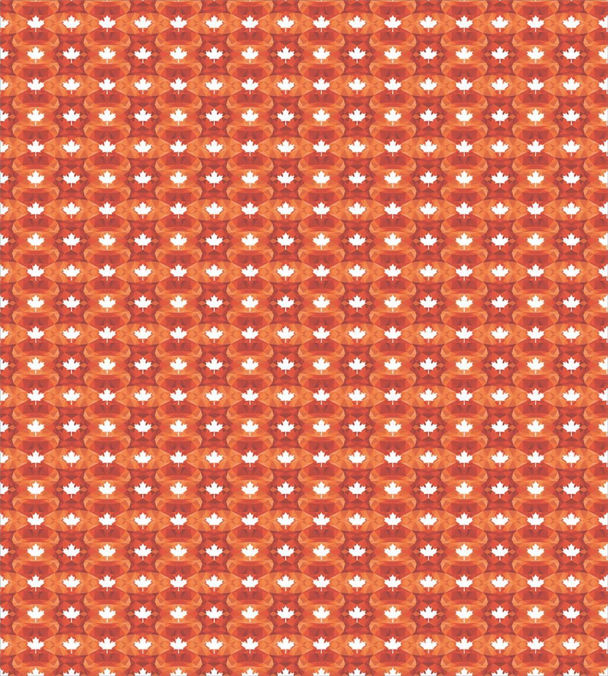 Maple Leaf on Low Poly — Pattern