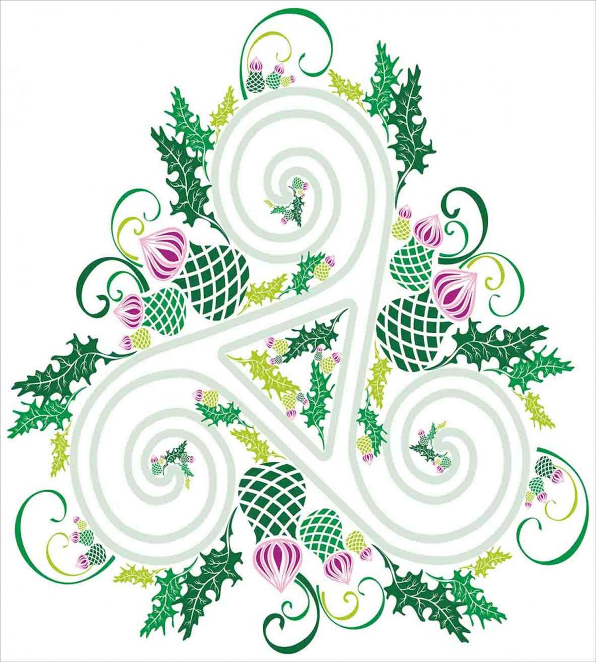 Celtic Curved Lines Art — Pattern