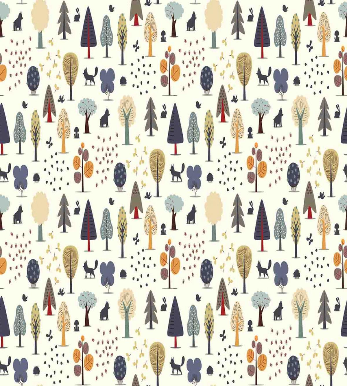 Woodland Trees Animals — Pattern
