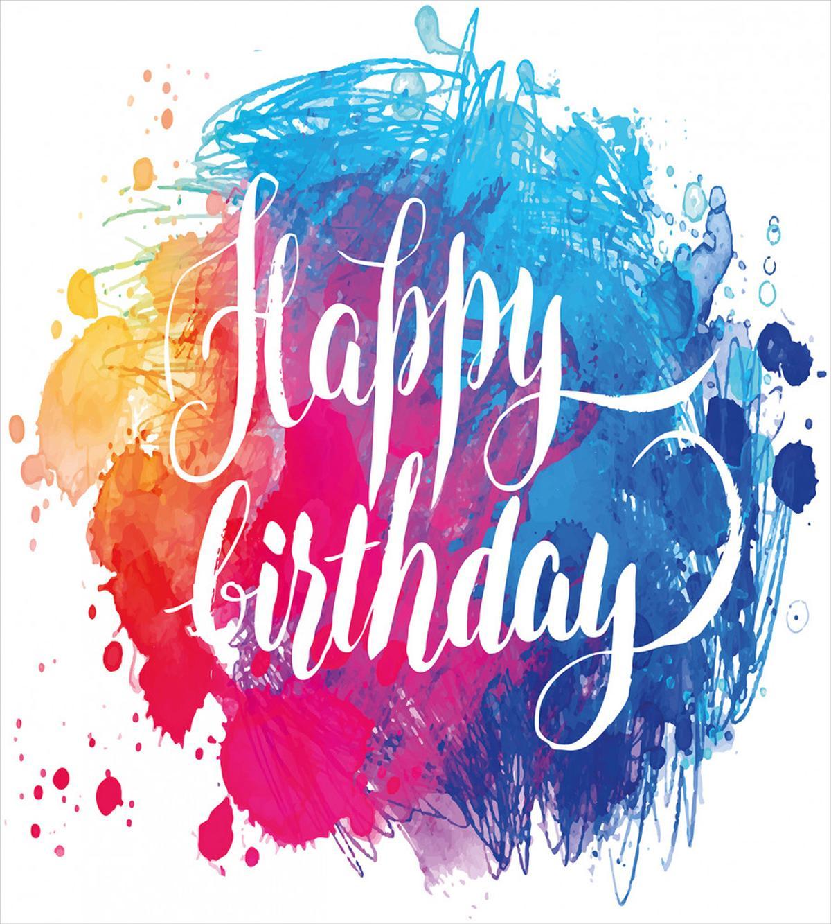 Birthday Message Colorful — Pattern