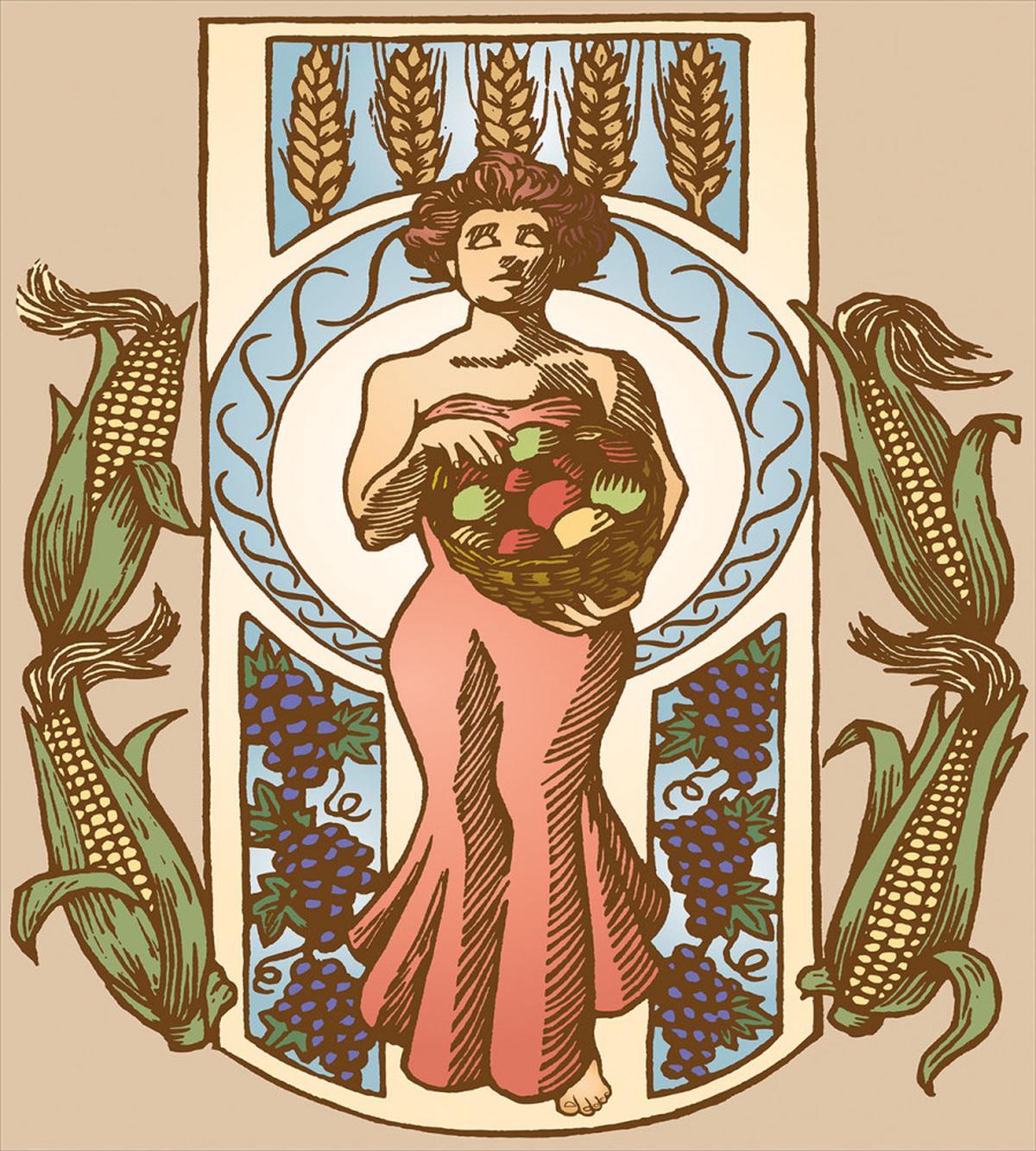 Harvest Woman with Corns — Pattern