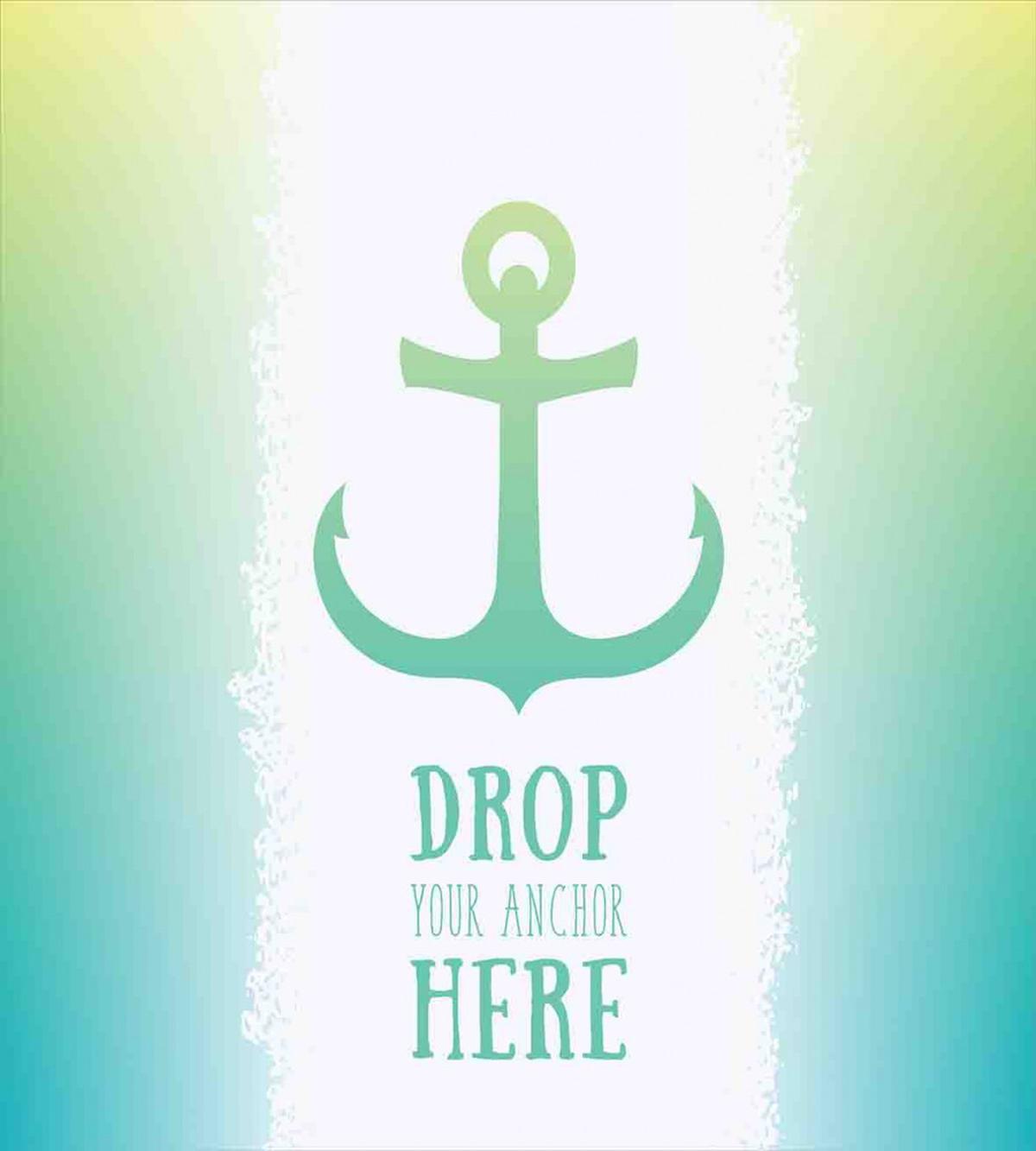 Words Green Ombre Anchor — Pattern