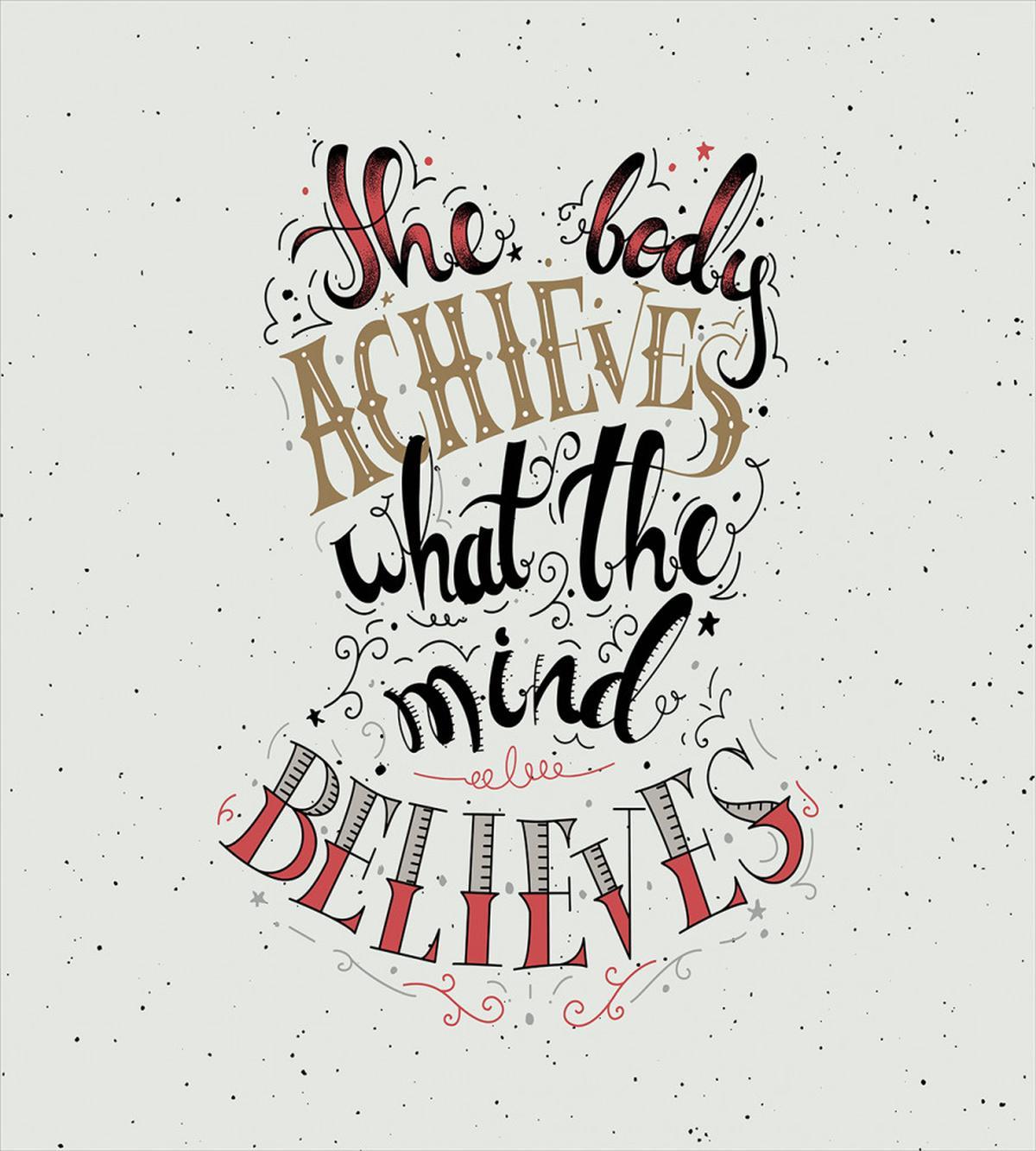 Body and Mind Words Art — Pattern