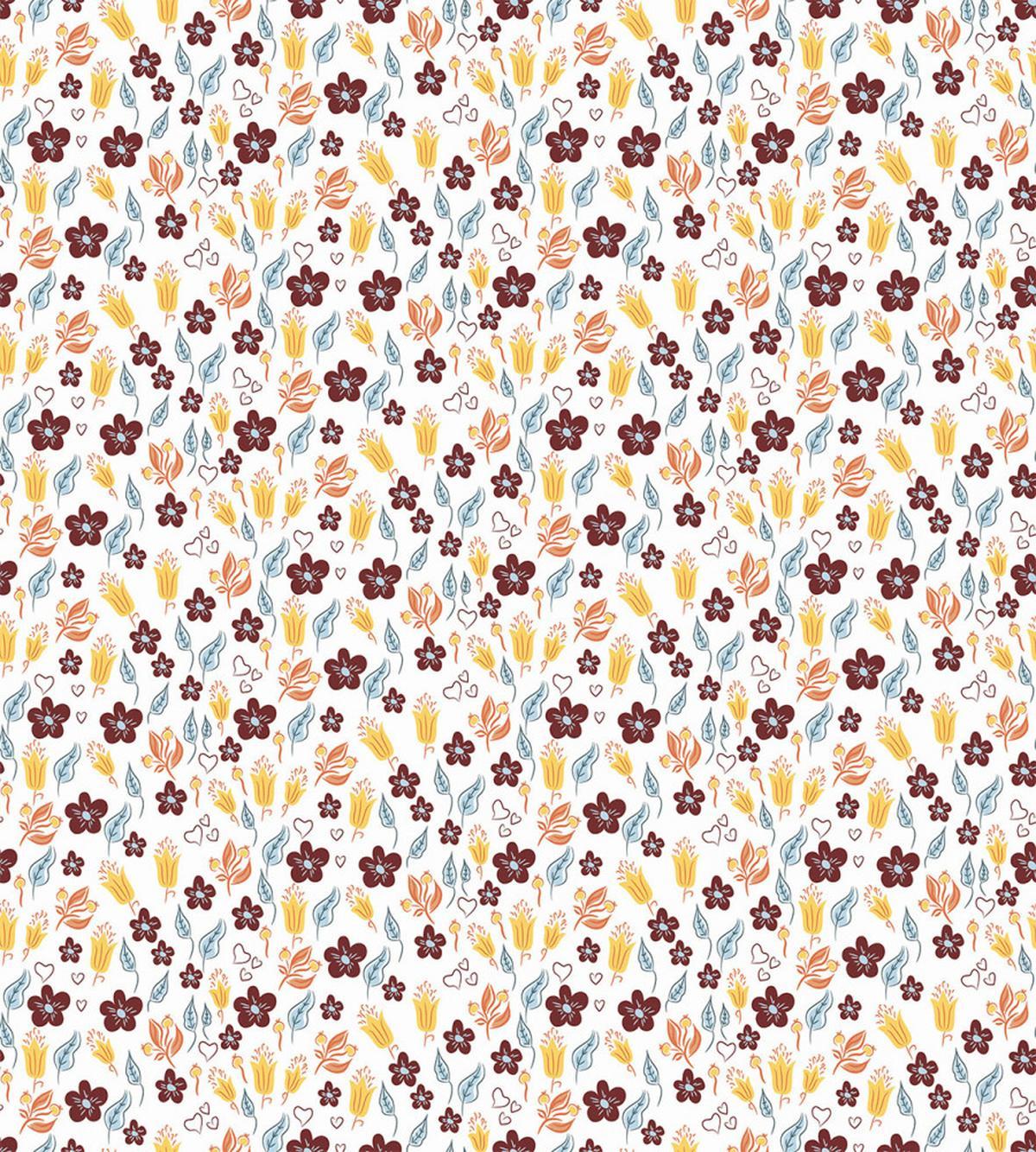 Blossoming Plants Leaves — Pattern