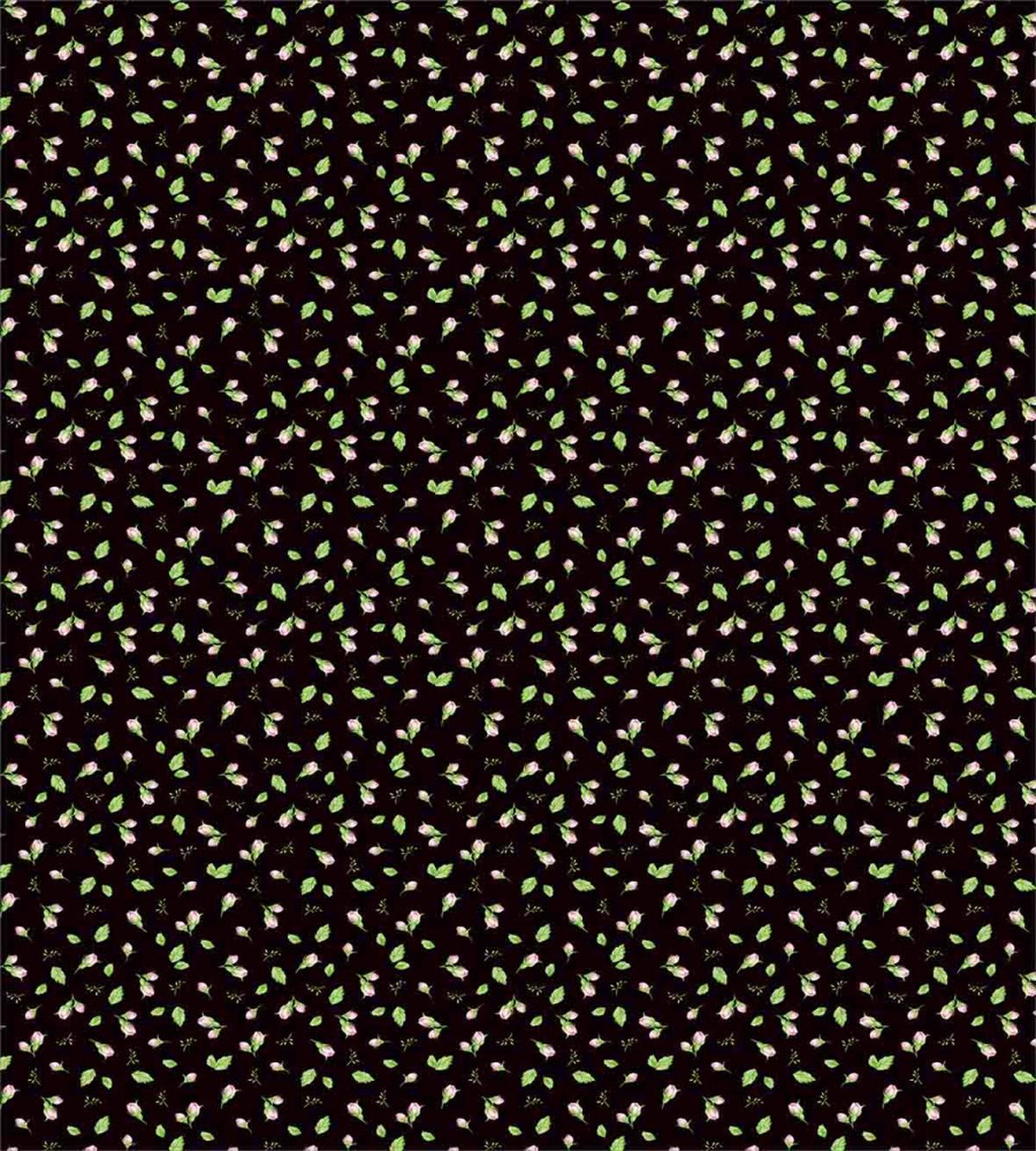 Rosebuds with Stems and Leaves — Pattern