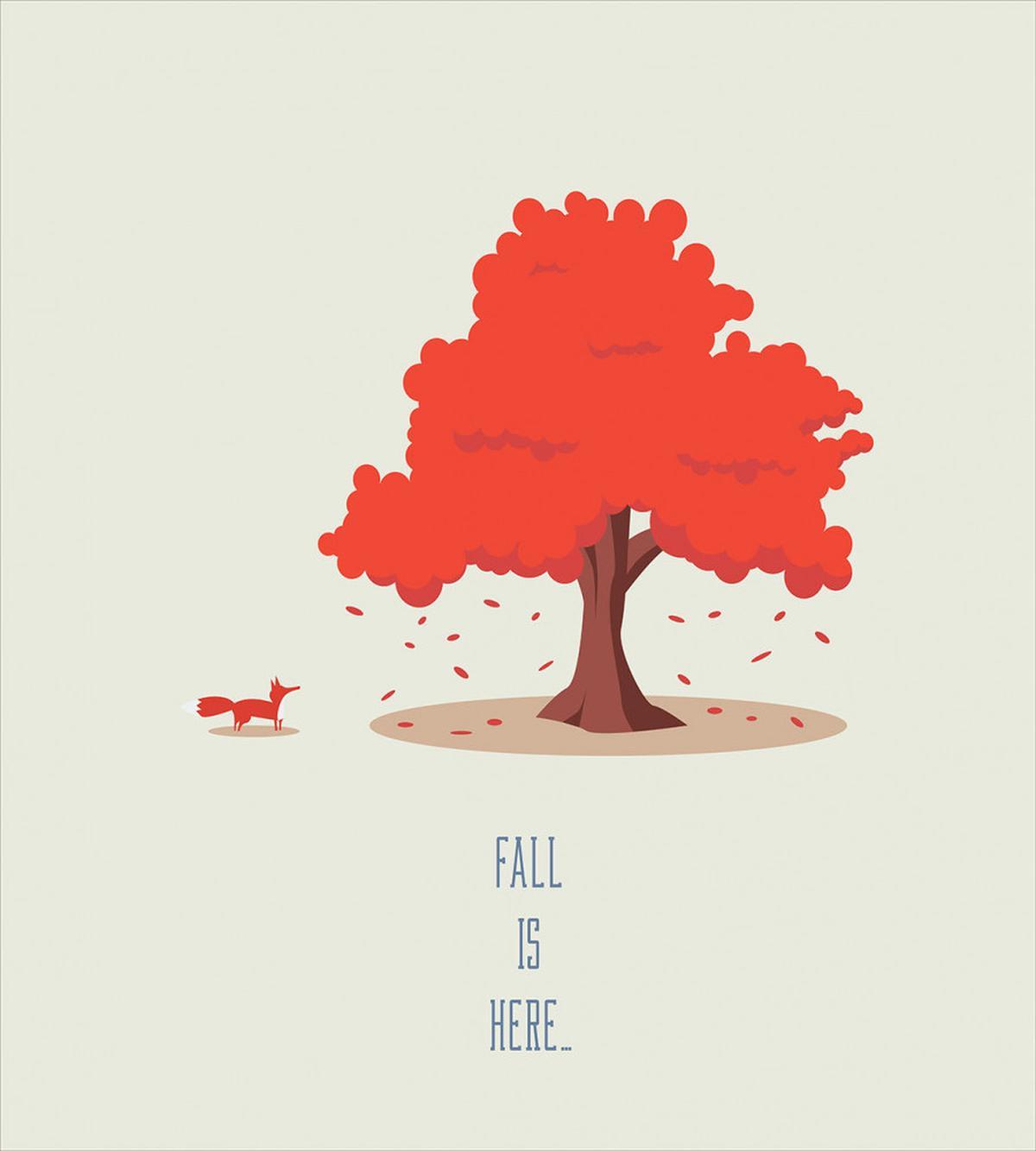 Fall is Here Animal and Tree — Pattern