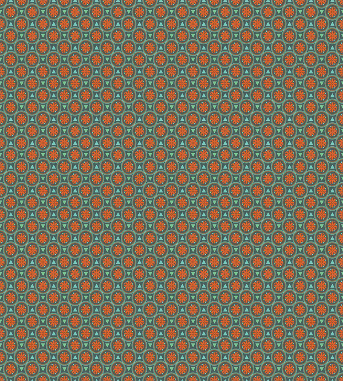 Orange Daisy Blooms — Pattern