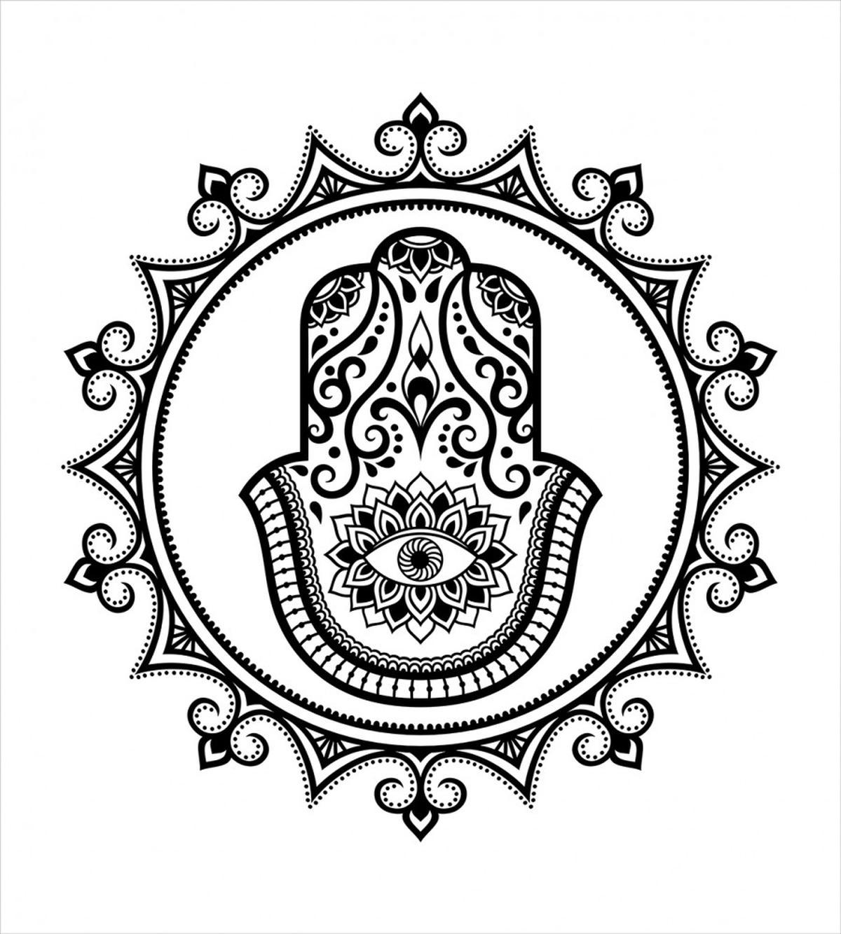 Hamsa Mandala Shape — Pattern