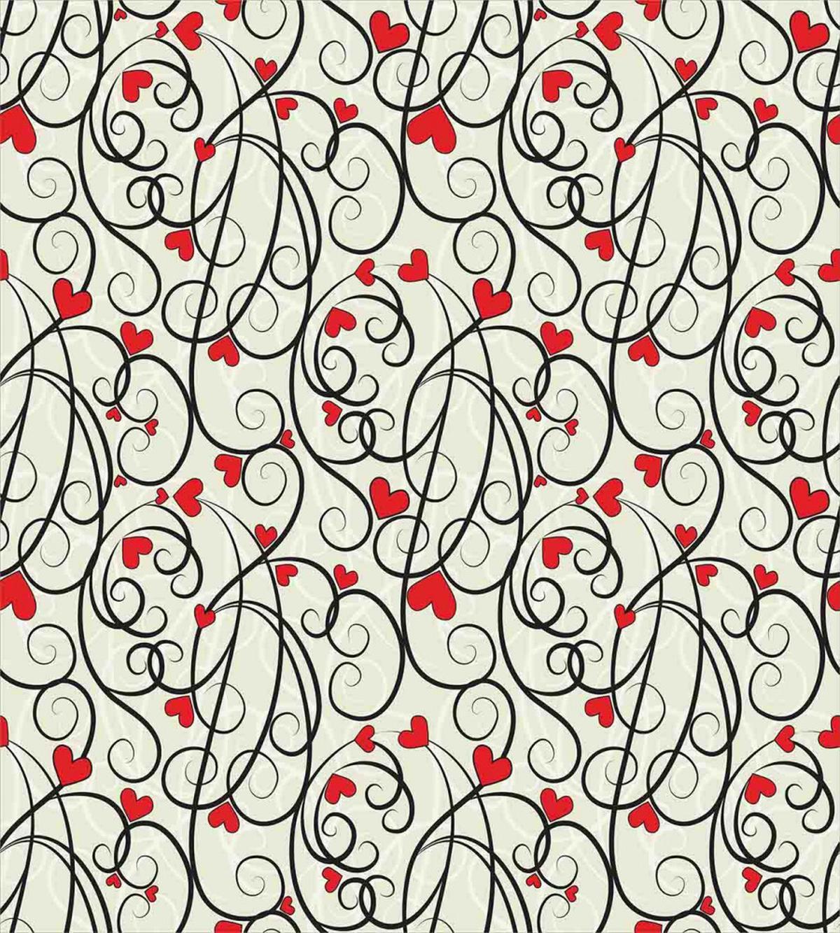 Wave Floral Heart Swirls — Pattern