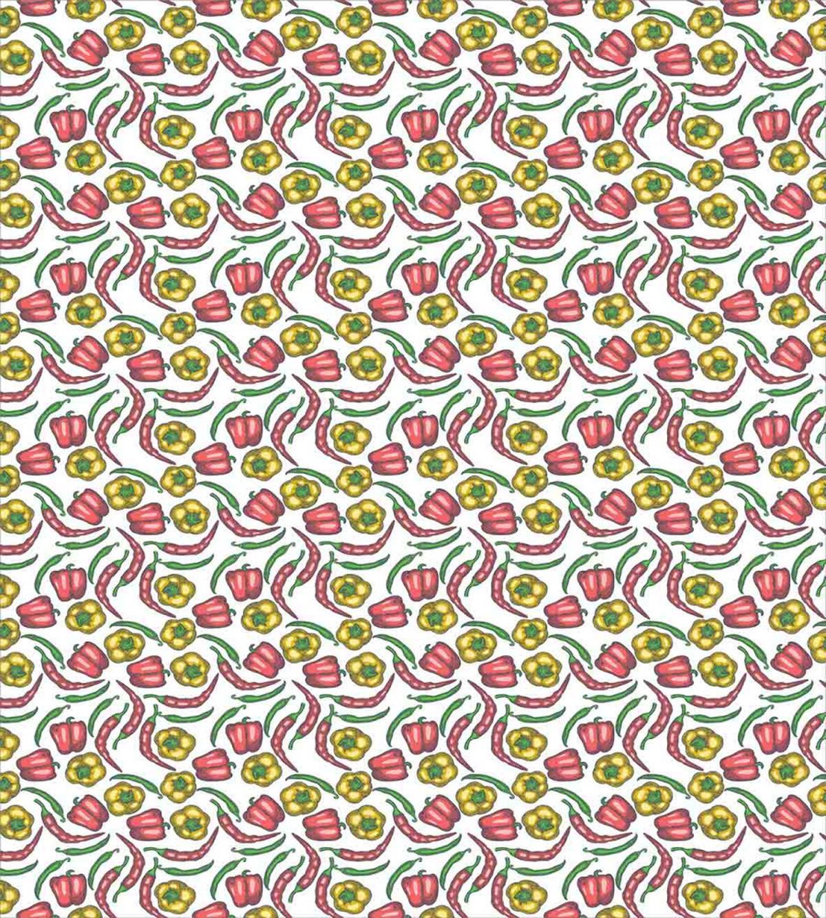 Sketch Style Peppers Pattern — Pattern