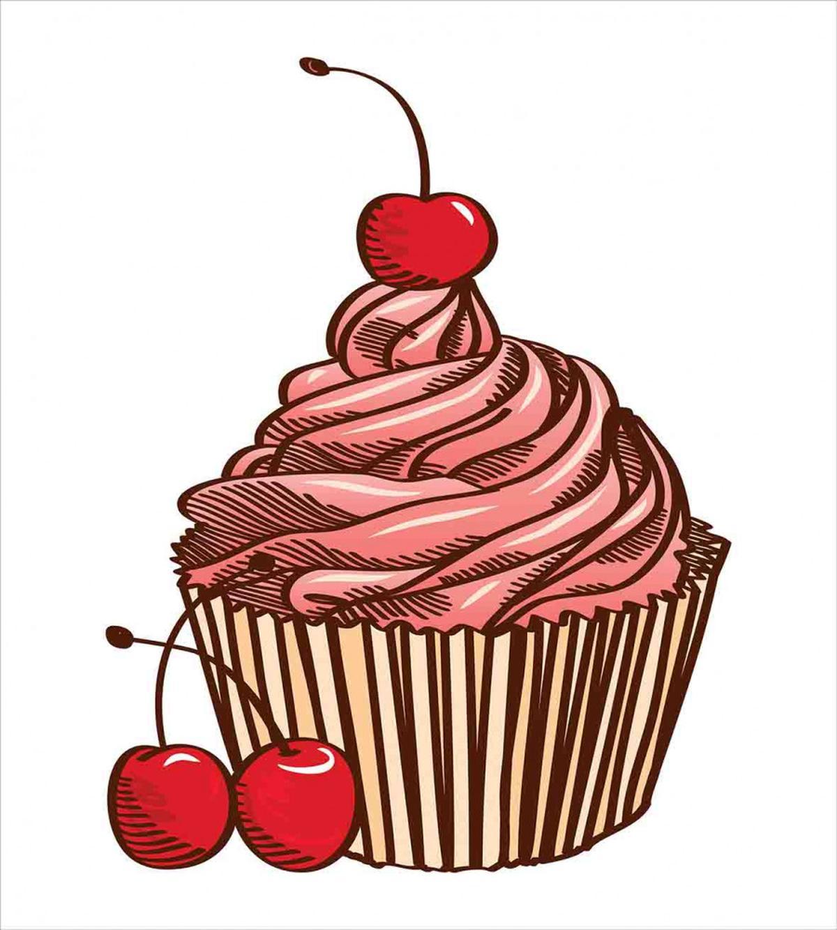 Delicious Cake with Cherry — Pattern
