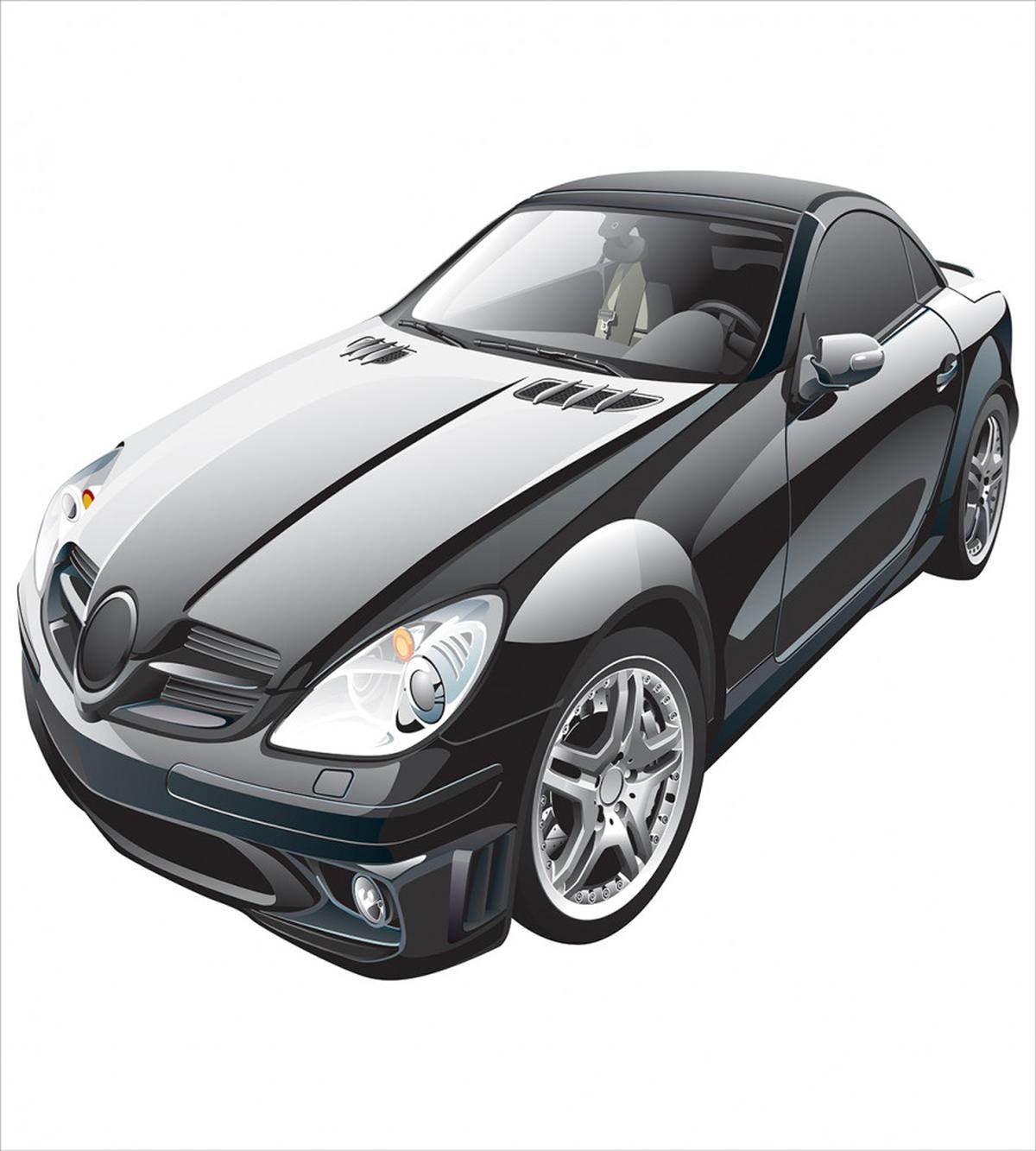 Modern Black Sports Car — Pattern