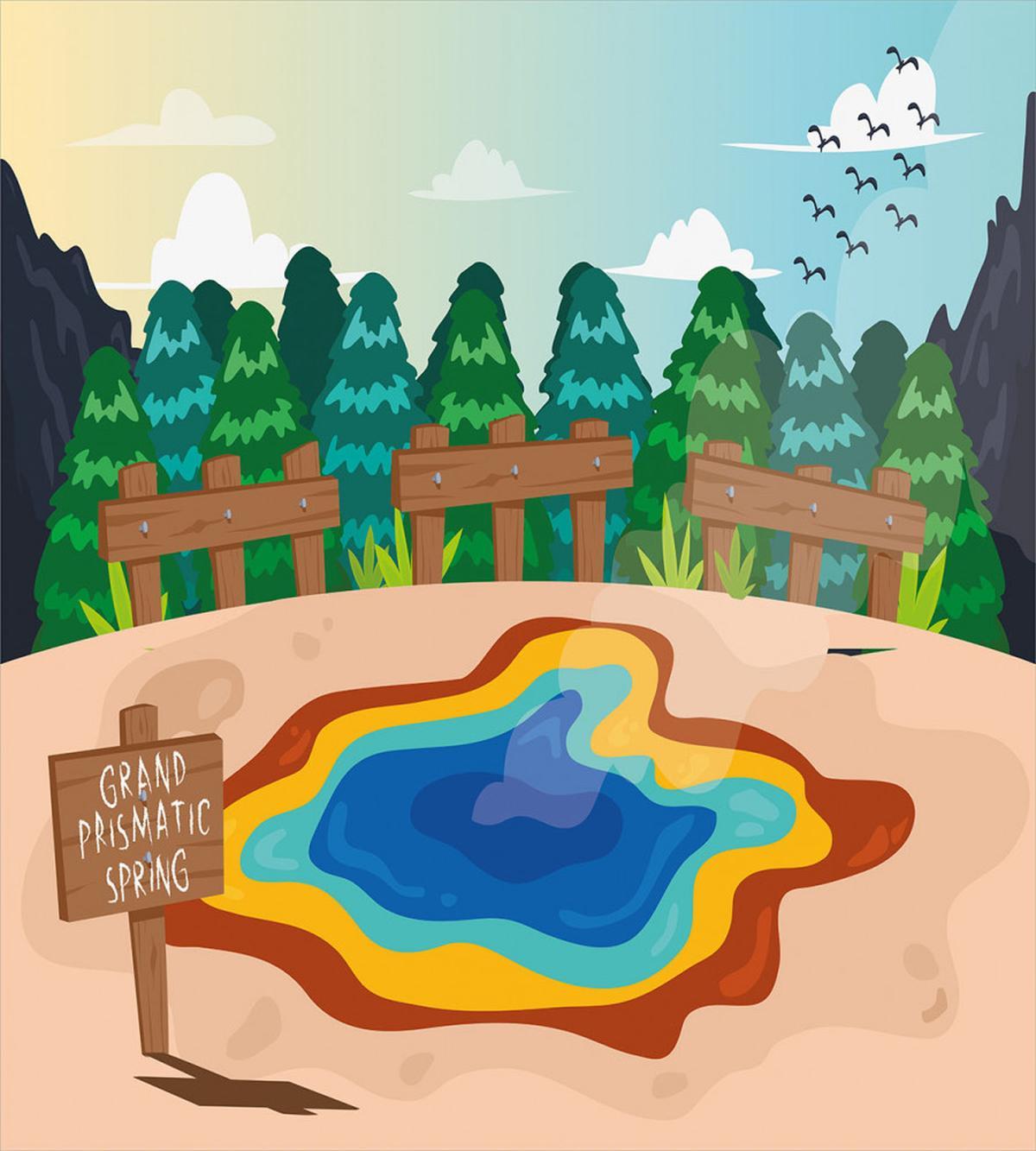 Cartoon Prismatic Spring — Pattern