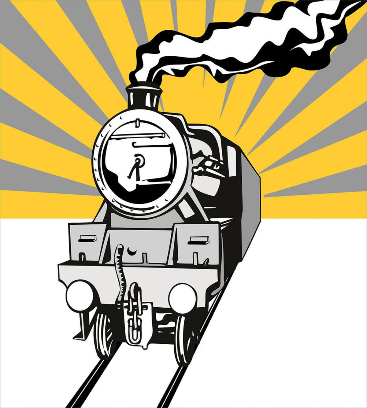 Locomotive Sunburst Effect — Pattern