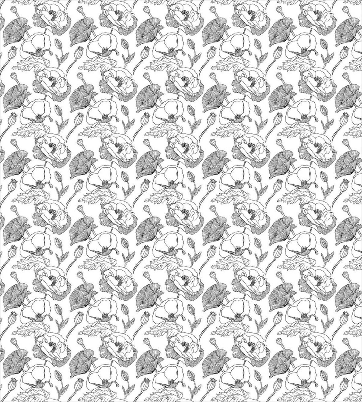Poppies Buds Blossoms — Pattern