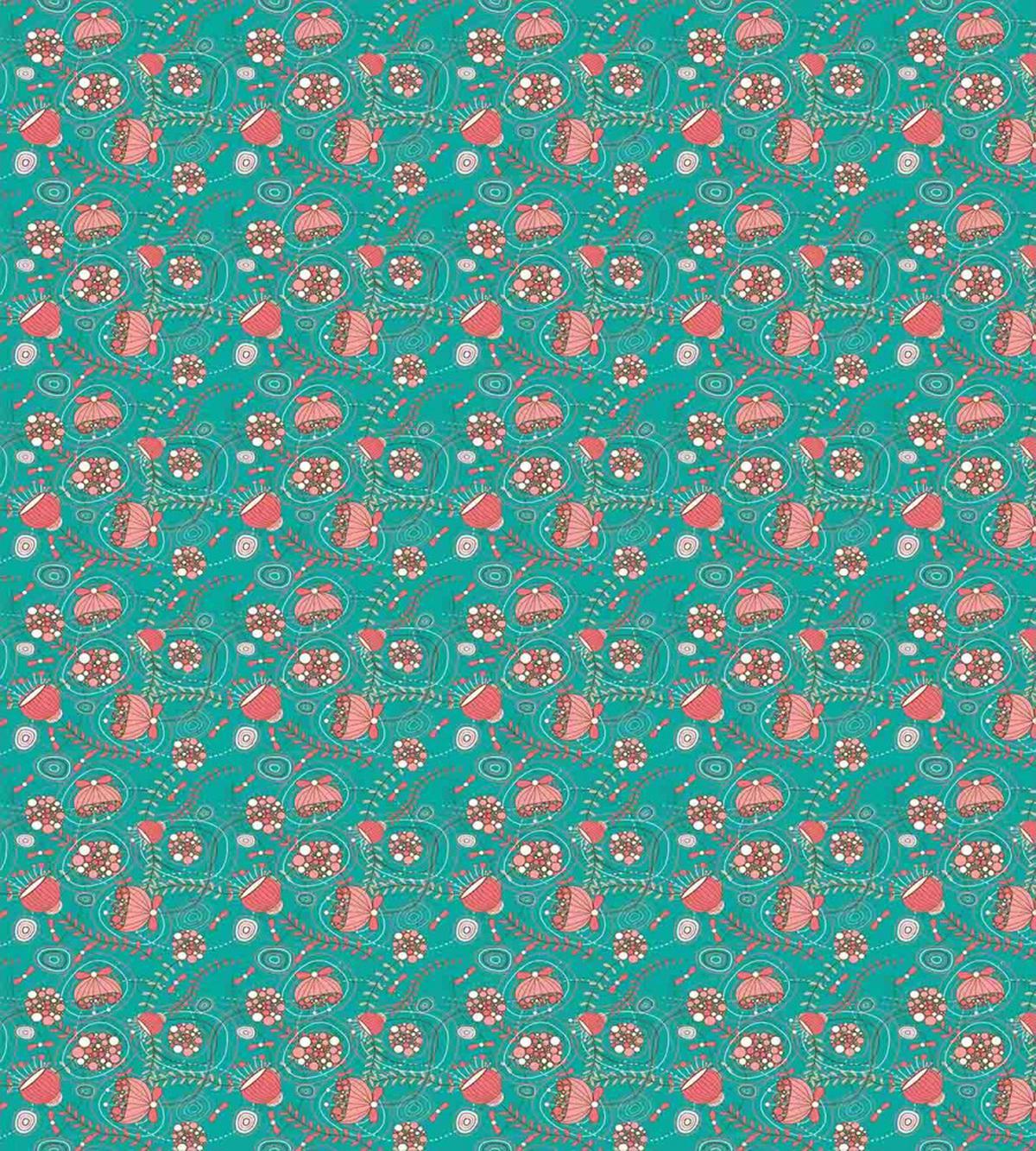 Abstract Flowers Dots — Pattern