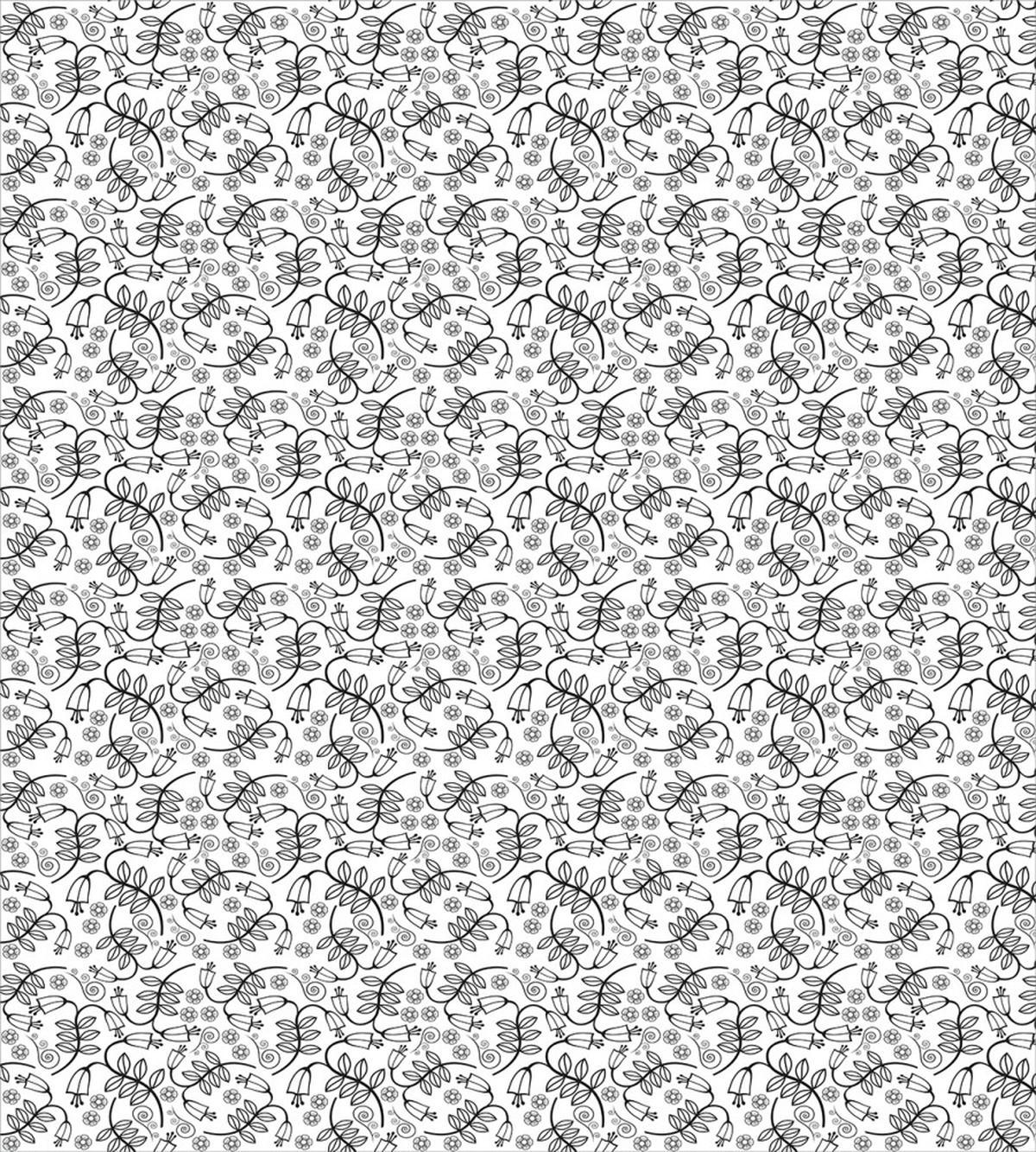 Monochrome Leaves Lilacs — Pattern