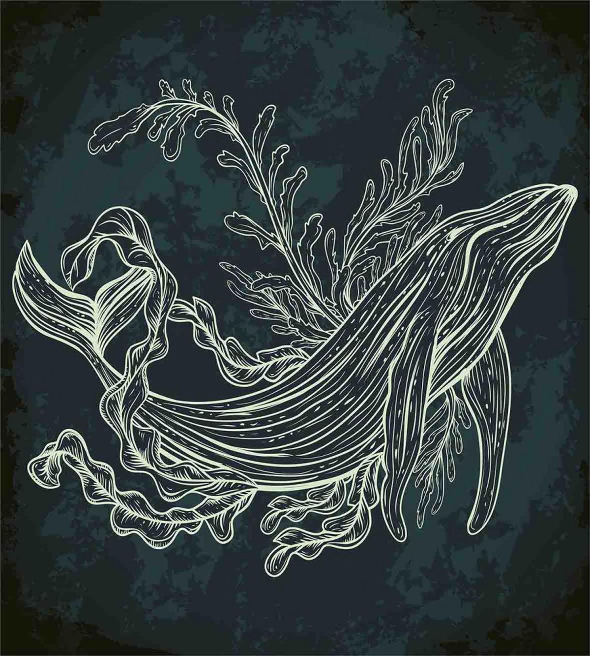 Doodle Coral Reef Seaweed — Pattern