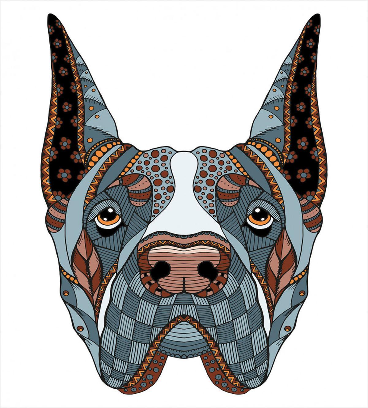 Floral Zentangle Dog — Pattern