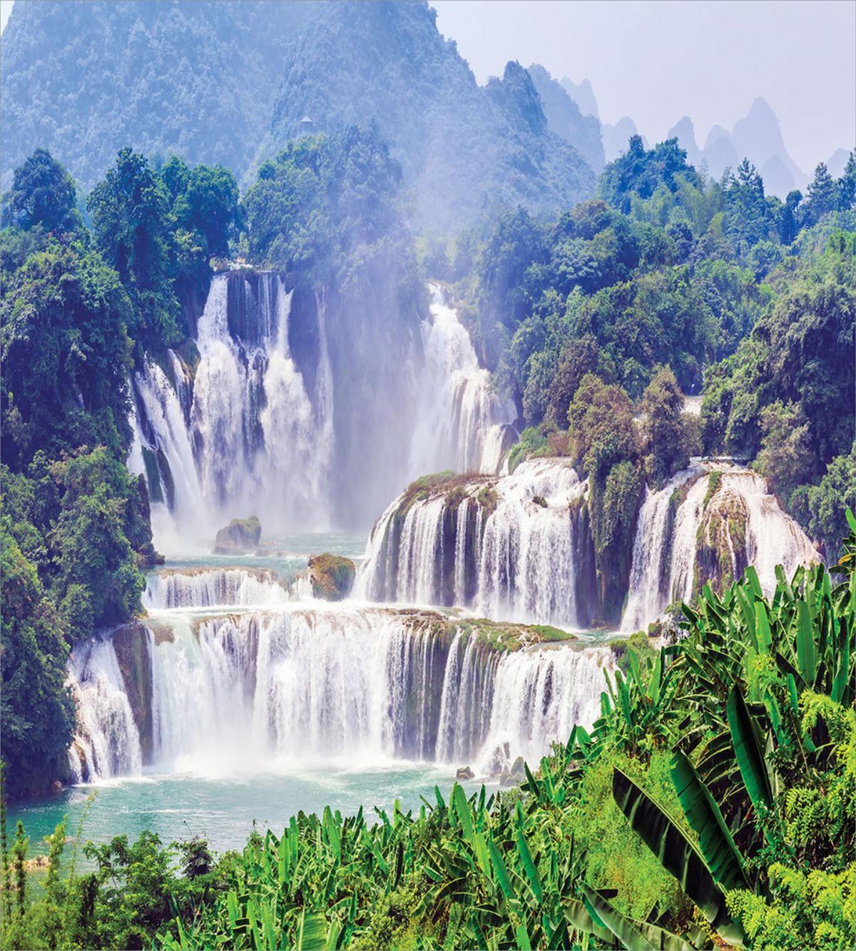 Waterfall Tropical Plant — Pattern