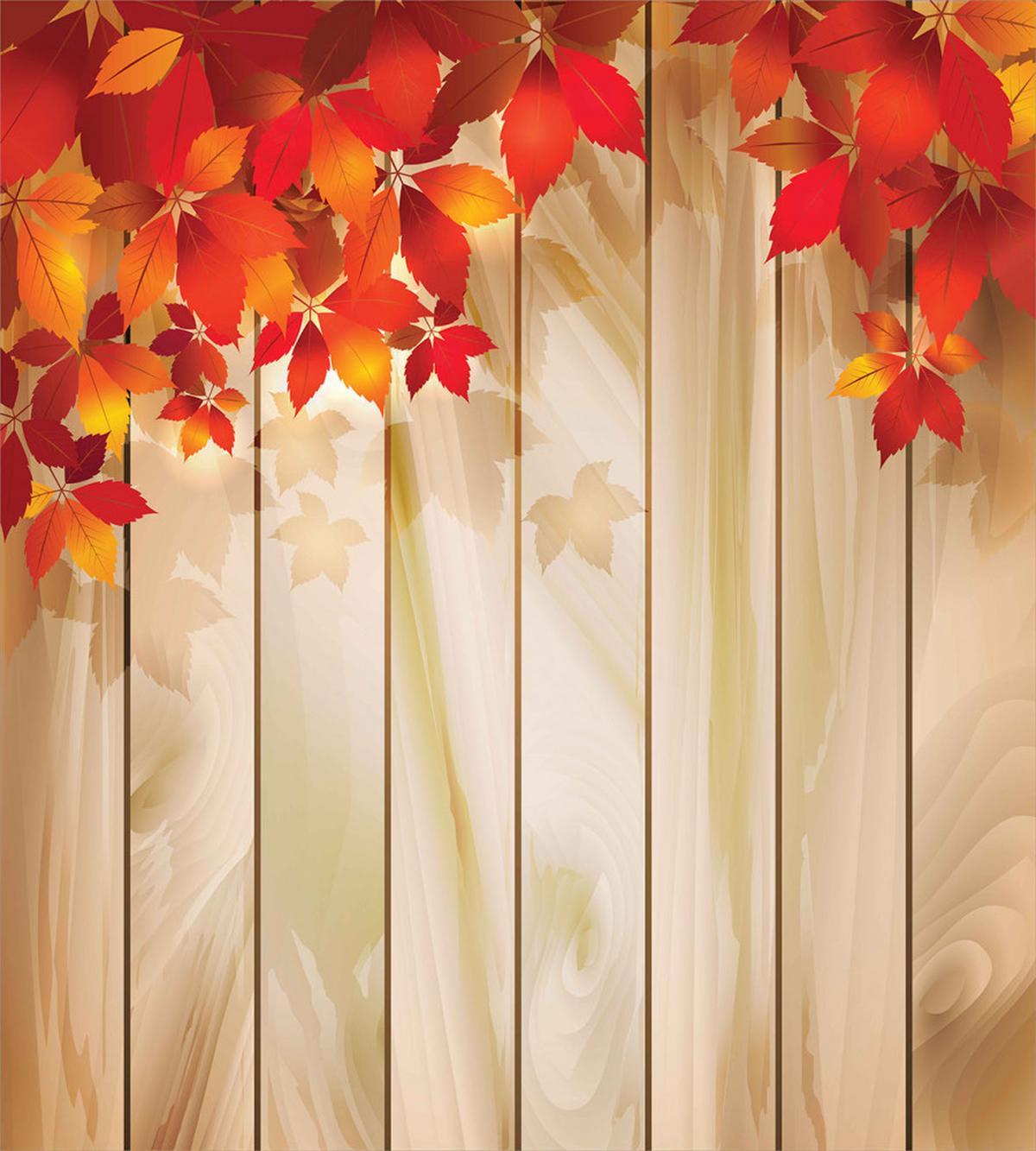 Autumn Orange Tones Leaves — Pattern