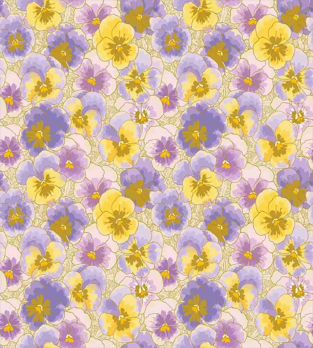 Hand Drawn Pansy Garden — Pattern