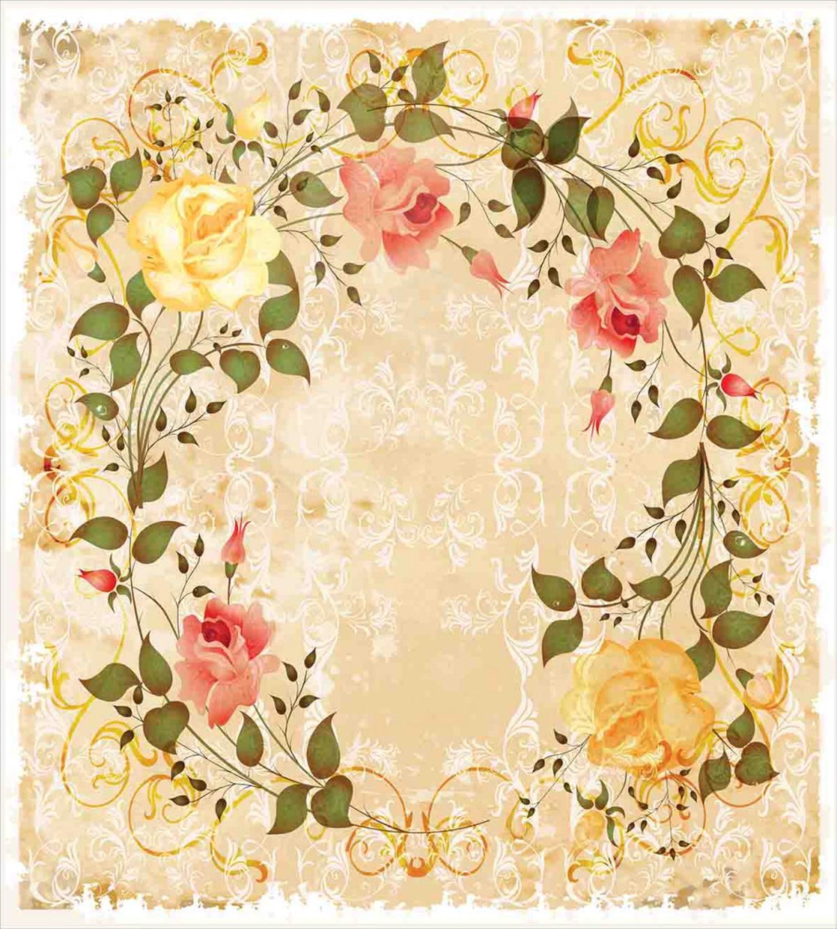 Leaves Roses Floral — Pattern