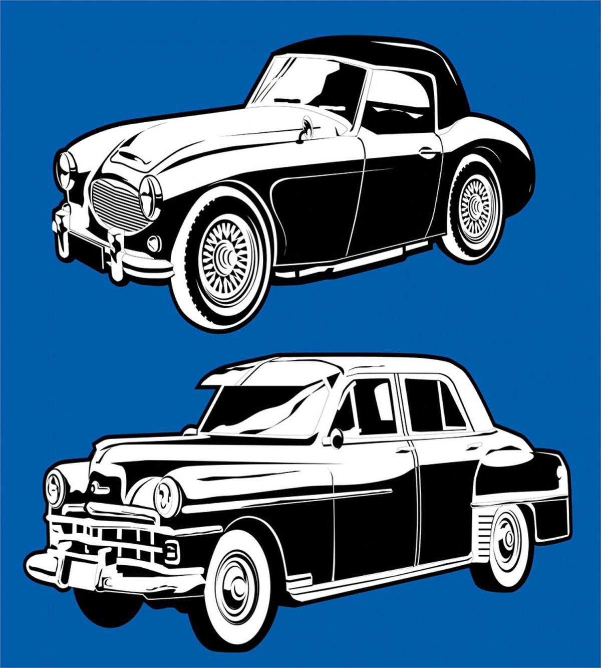 Black and White Vehicle — Pattern