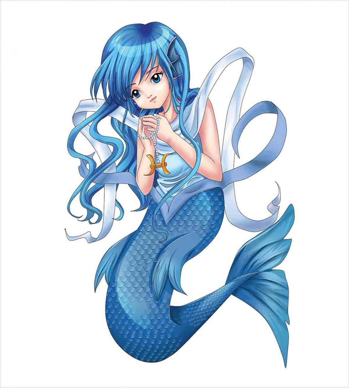 Manga Style Pisces Girl — Pattern