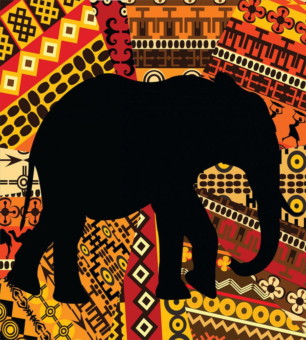 Elephant Silhouette — Pattern