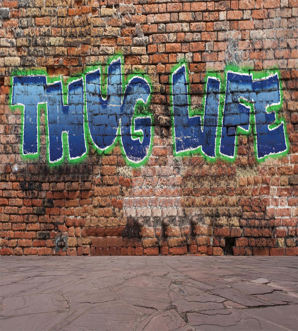 Graffiti Words Brick Wall — Pattern