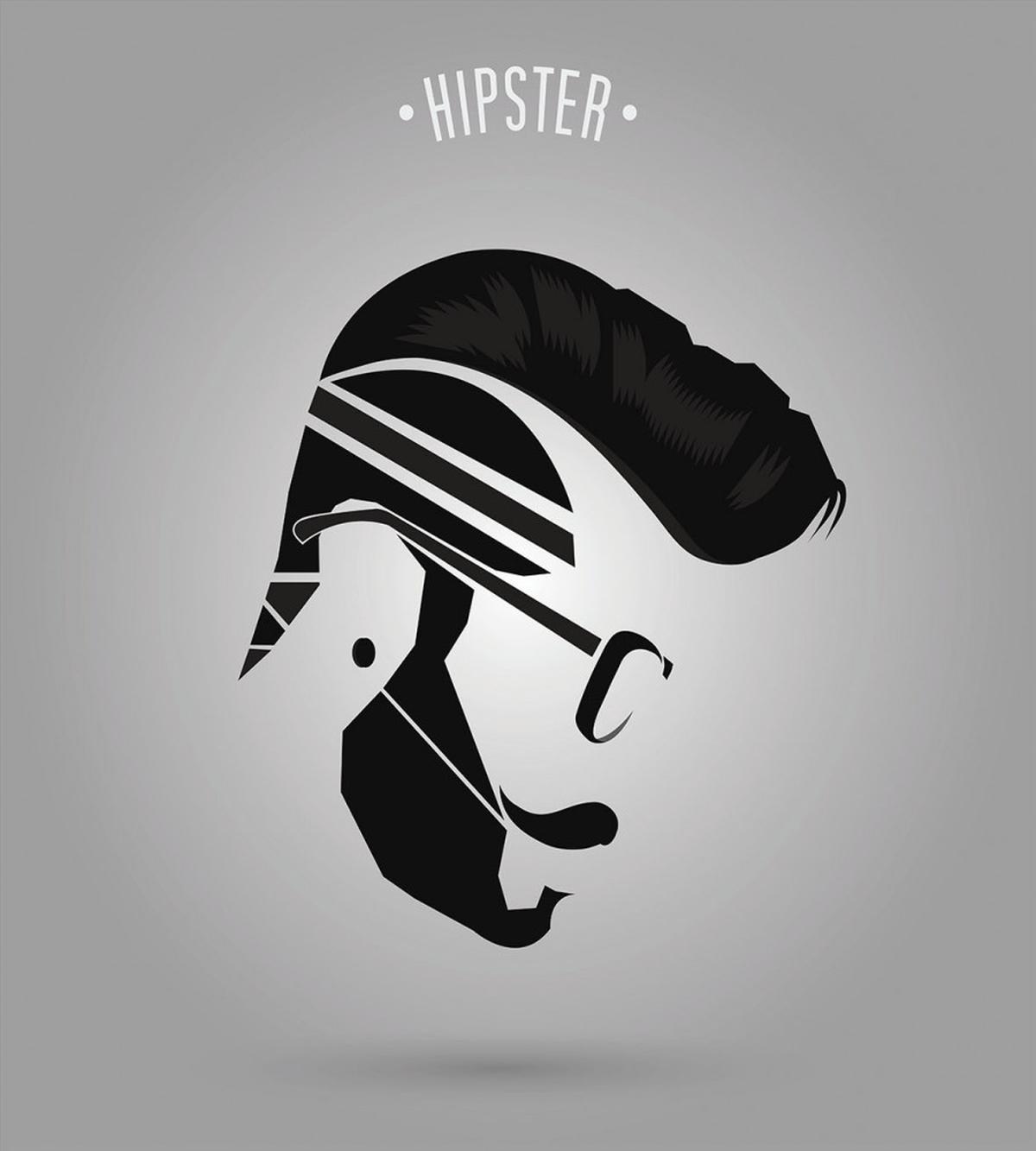Male Hipster Art — Pattern